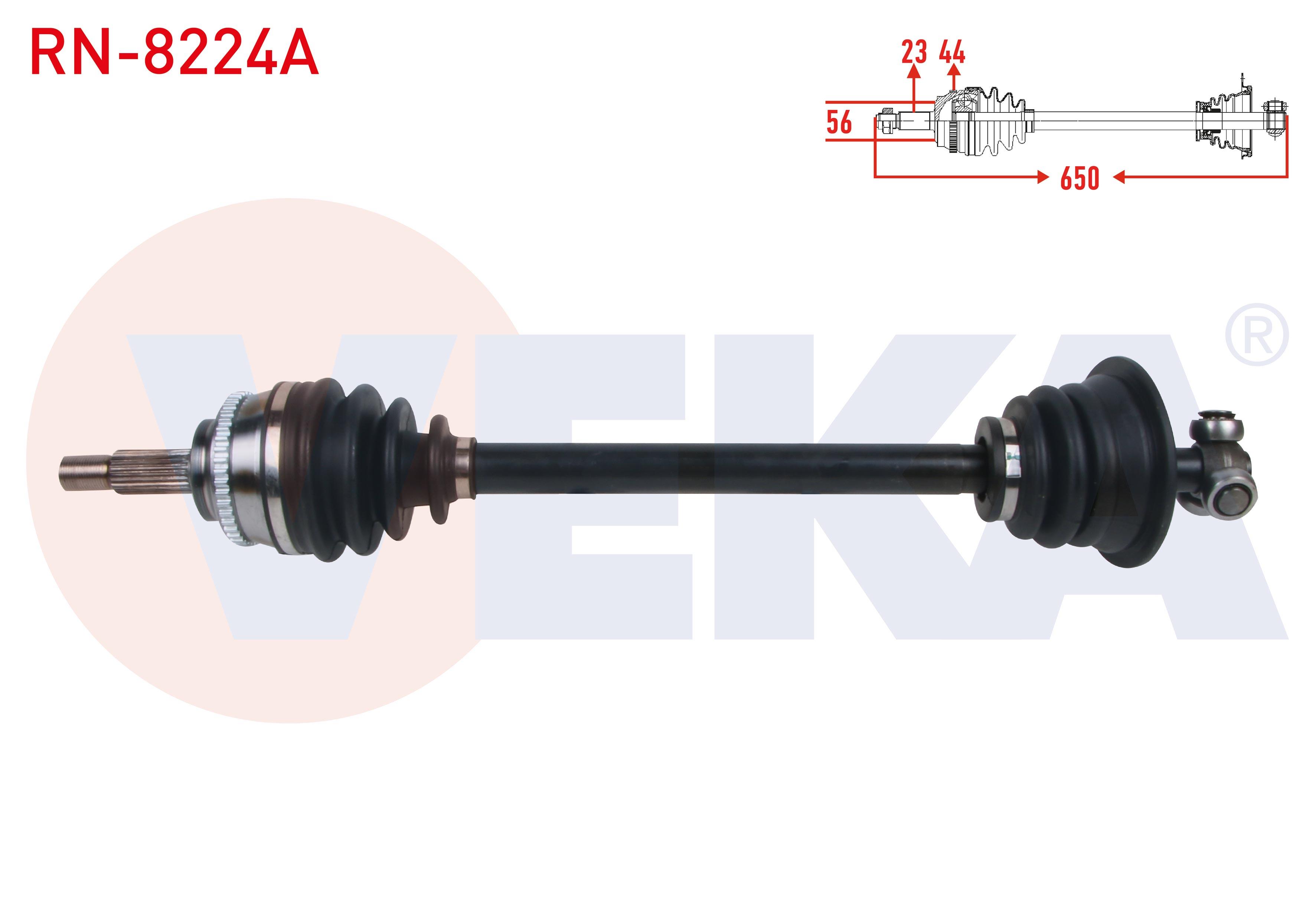KOMPLE AKS SOL ON ABSLI 44 DIS UZUNLUK 650mm RENAULT MEGANE I 1.9 DTI - 2.0i 1996-2003 / SCENIC I 1.6i 16v - 1.9 DTI - 2.0 16v 1999-2003