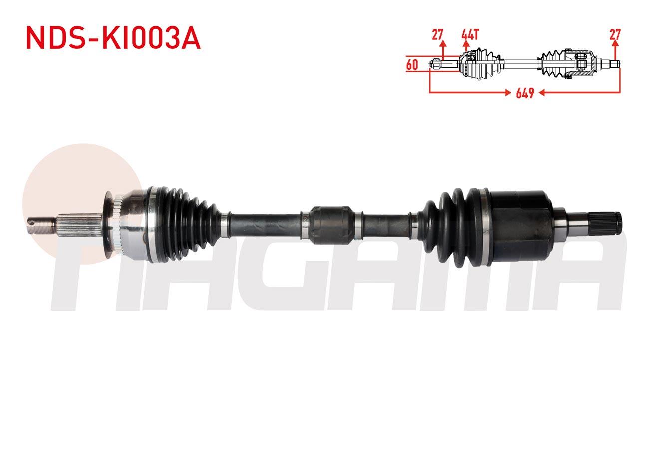 KOMPLE AKS SOL ON ABSLI 44 DIS UZUNLUK 649mm KIA CERATO (LD) 1.6 CRDI M-T 2004-2012