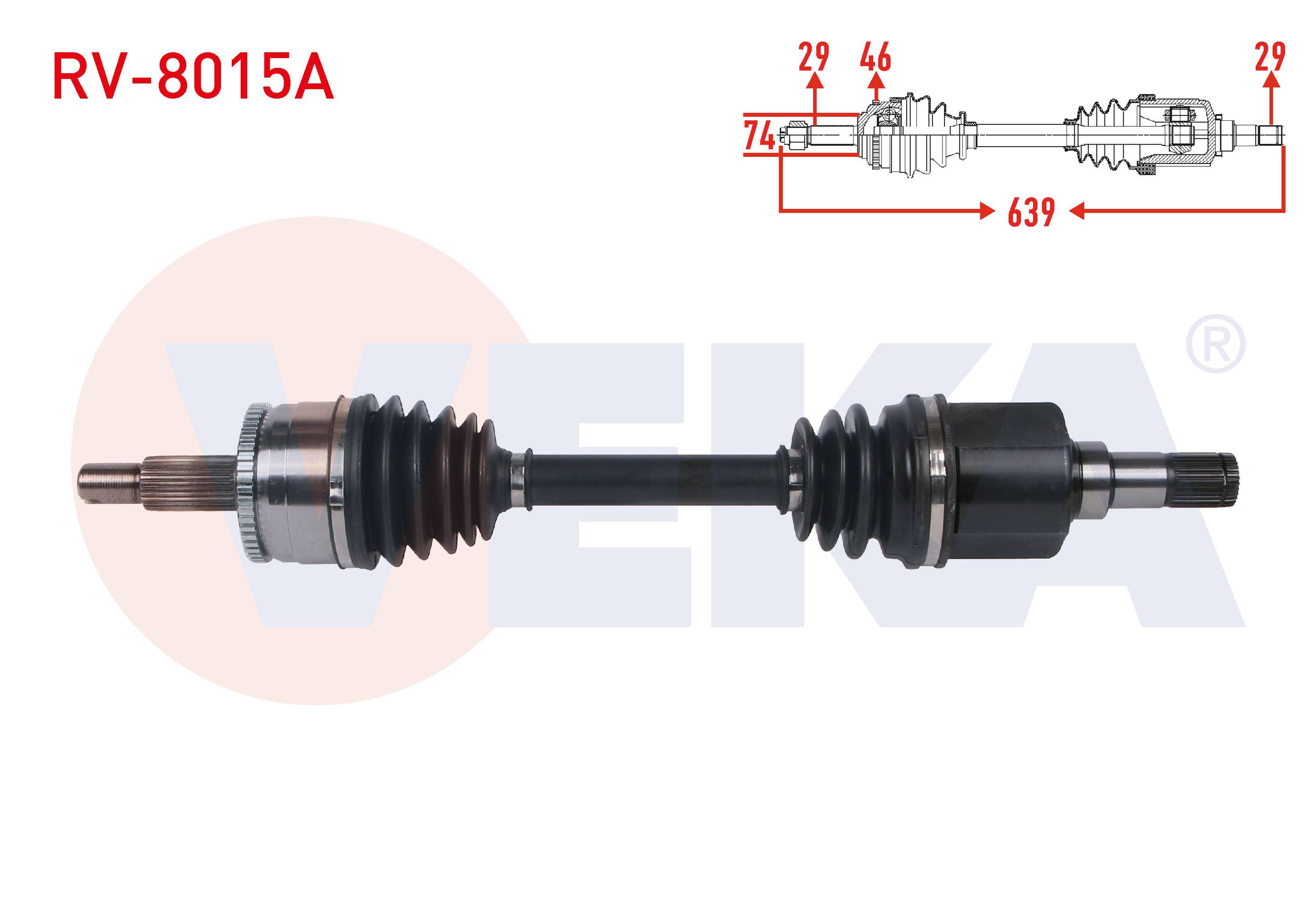 KOMPLE AKS SOL ON ABSLI 46 DIS UZUNLUK 639mm LAND ROVER DISCOVERY III 2.7 V6 TDI A-T 2004-2010