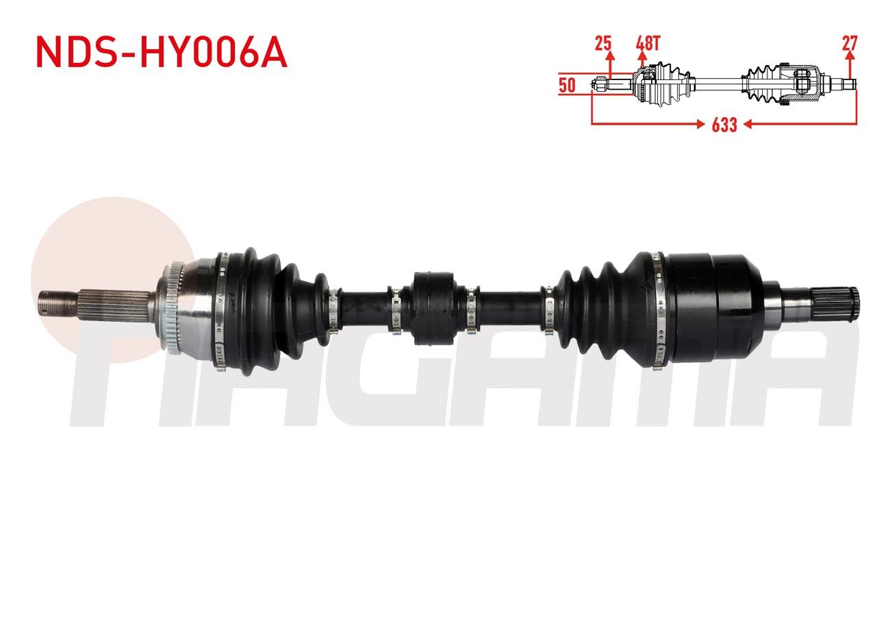 KOMPLE AKS SOL ON ABSLI 48 DIS UZUNLUK 633mm HYUNDAI ACCENT ERA 1.5 CRDI 2006-2012