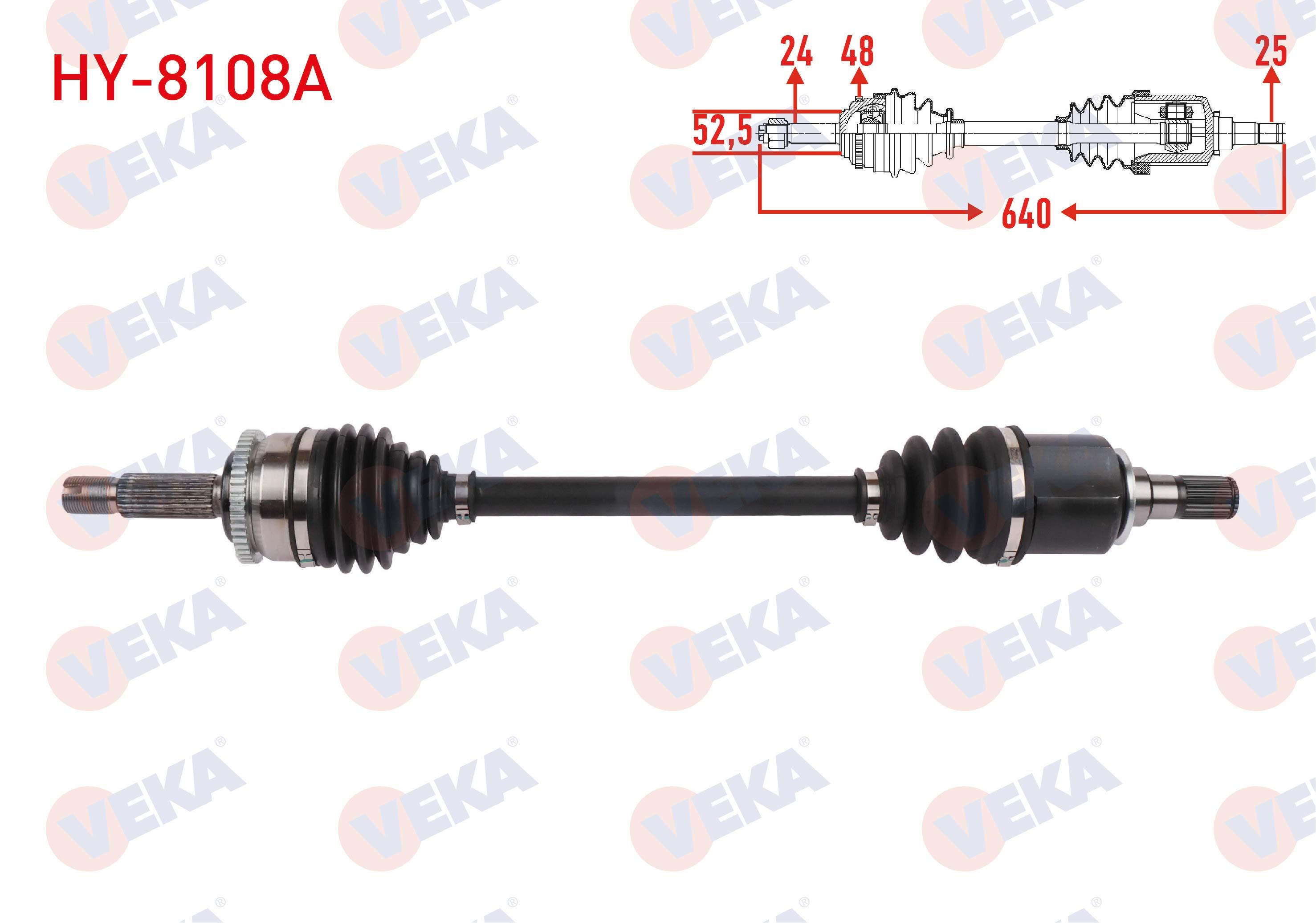 KOMPLE AKS SOL ON ABSLI 48 DIS UZUNLUK 640mm HYUNDAI I10 (IA) 1.2 A-T 2013