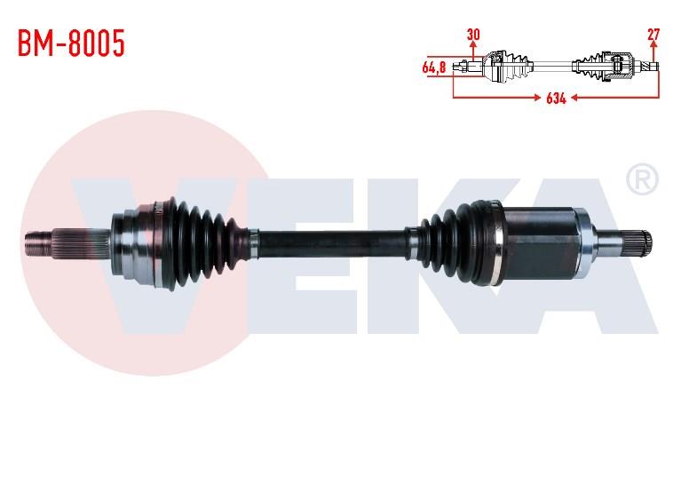KOMPLE AKS SOL ON BMW X5 (E70) 3.0 D UZUNLUK 695mm 2007-2012 31607545125