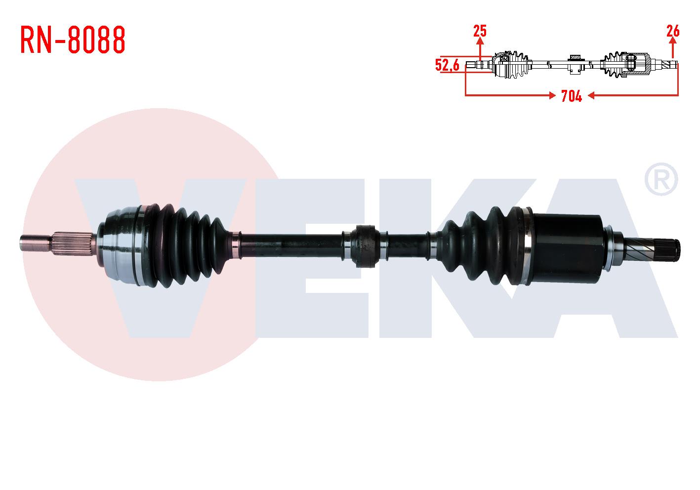 KOMPLE AKS SOL ON DACIA DUSTER 1.5 DCI UZUNLUK 704mm 2010-