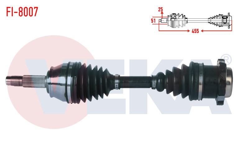 KOMPLE AKS SOL ON FIAT ALBEA 1.3 MJT  (6 CIVATALI) UZUNLUK 455mm 2003-2007