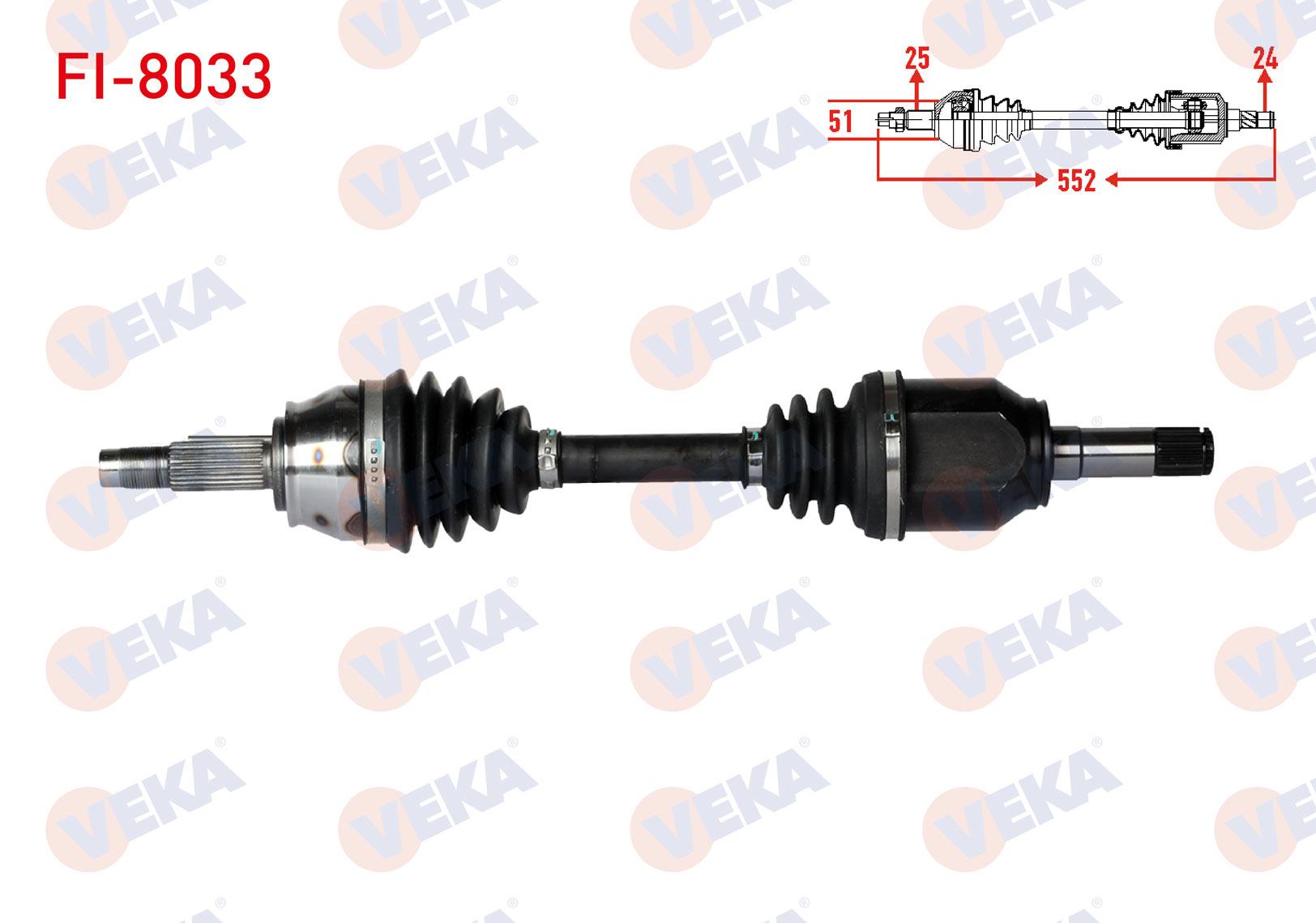KOMPLE AKS SOL ON FIAT ALBEA 1.3 MJT UZUNLUK 557mm 2007-
