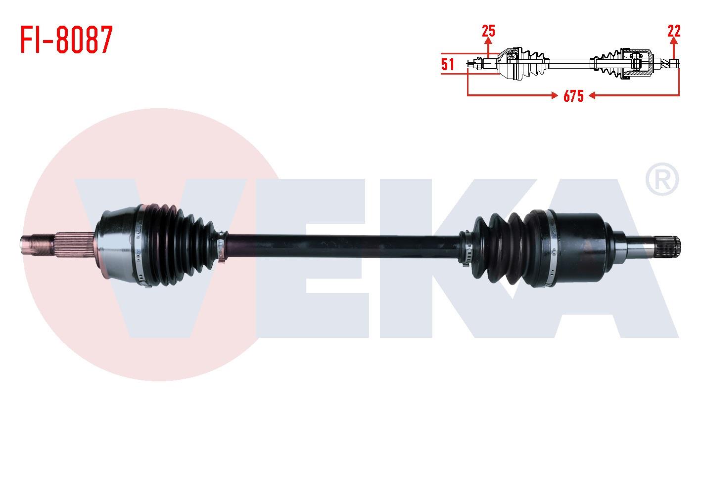 KOMPLE AKS SOL ON FIAT EGEA 1.4 16v M-T UZUNLUK 675mm 2015-