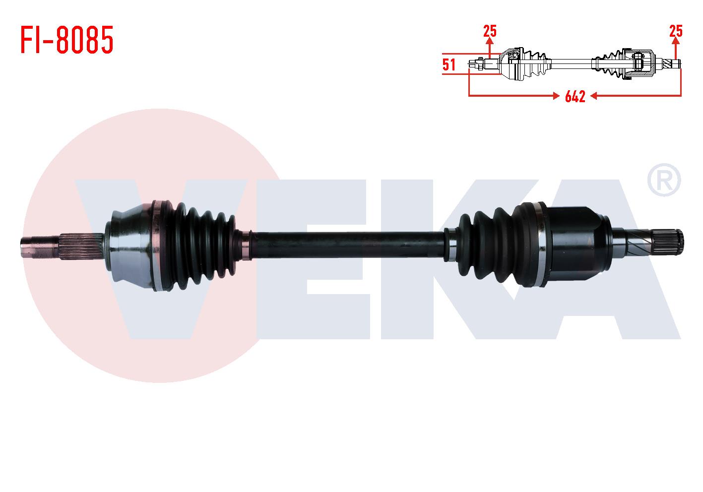 KOMPLE AKS SOL ON FIAT EGEA 1.6 MJT M-T UZUNLUK 622mm 2015-