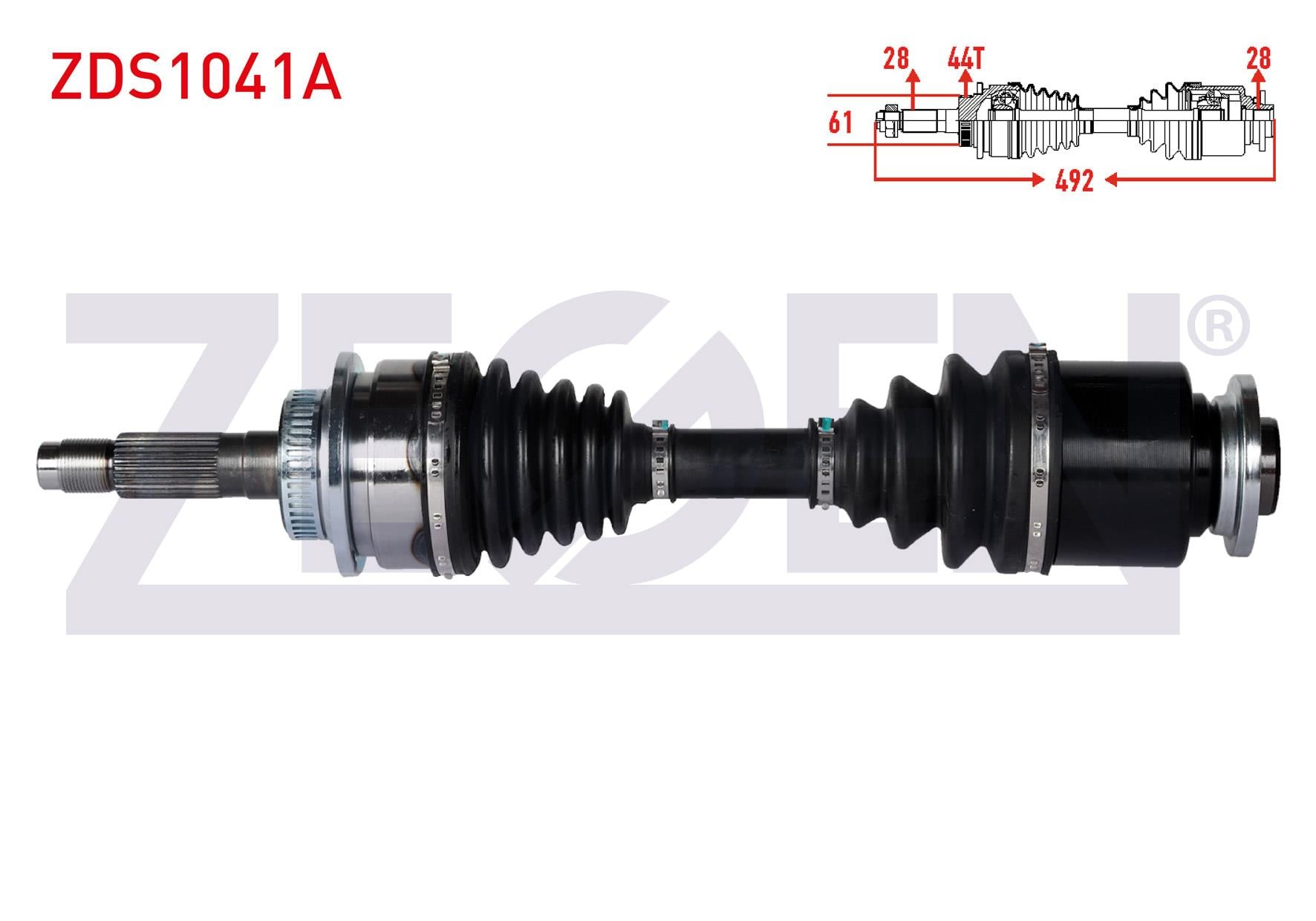 KOMPLE AKS SOL ON FORD RANGER (ET) 2.5 TD 4X4 ABSLI 44 DIS UZUNLUK 492mm 2006-2011
