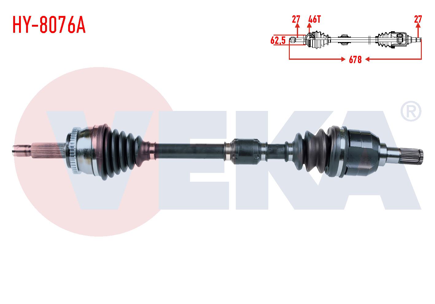 KOMPLE AKS SOL ON HYUNDAI I30 1.6 CRDI ABSLI 46 DIS M-T UZUNLUK 678mm 2011-