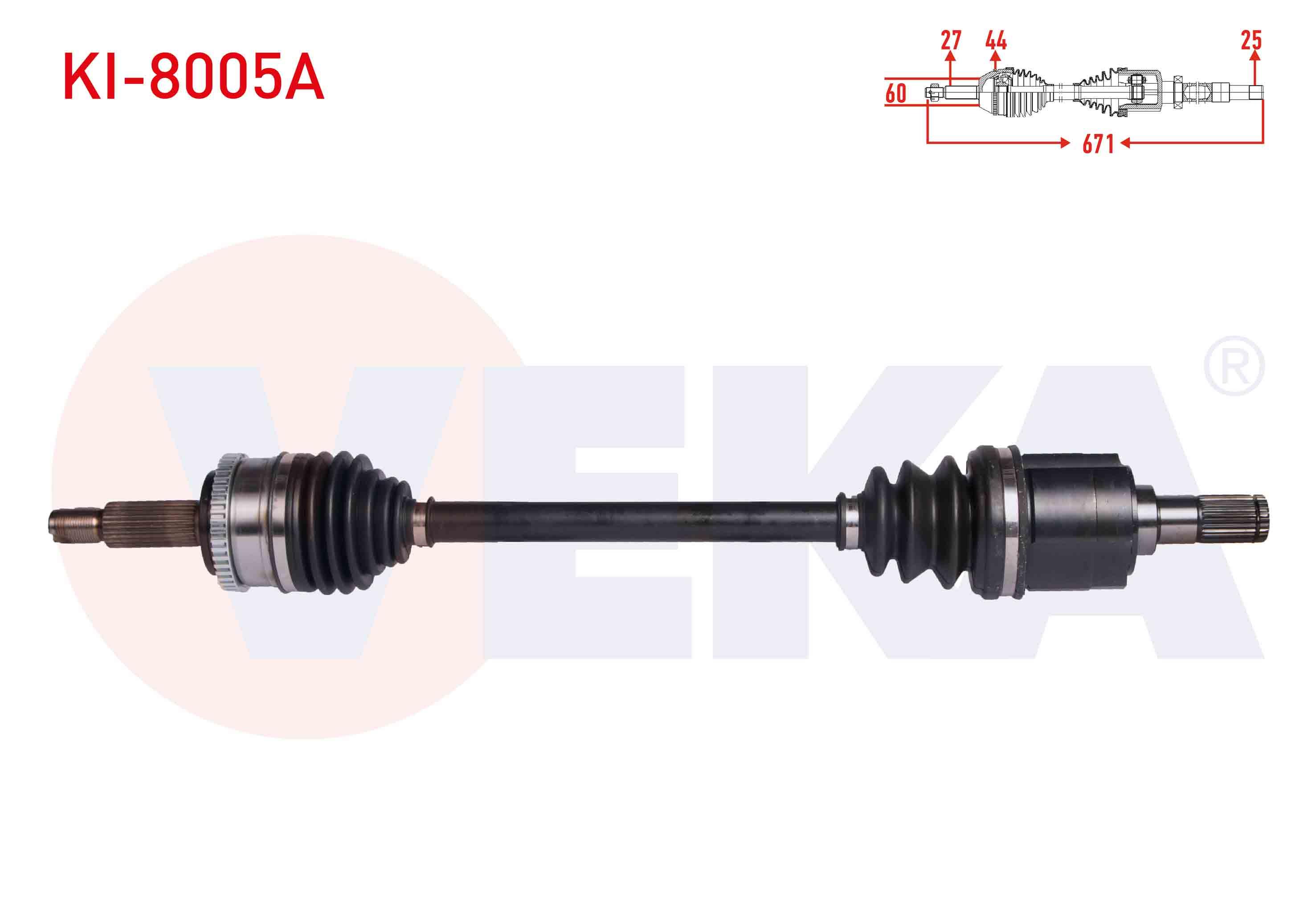 KOMPLE AKS SOL ON KIA CEED 1.6 CRDI ABSLI 46 DIS A-T UZUNLUK 671mm 2006-2012