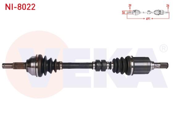 KOMPLE AKS SOL ON NISSAN QASHQAI (J10) 1.6i M-T UZUNLUK 691 mm 2007-2014