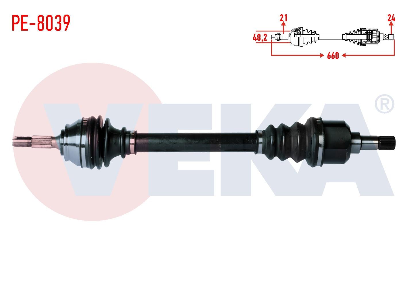 KOMPLE AKS SOL ON PEUGEOT 301 1.6 HDI UZUNLUK 660mm 2012-