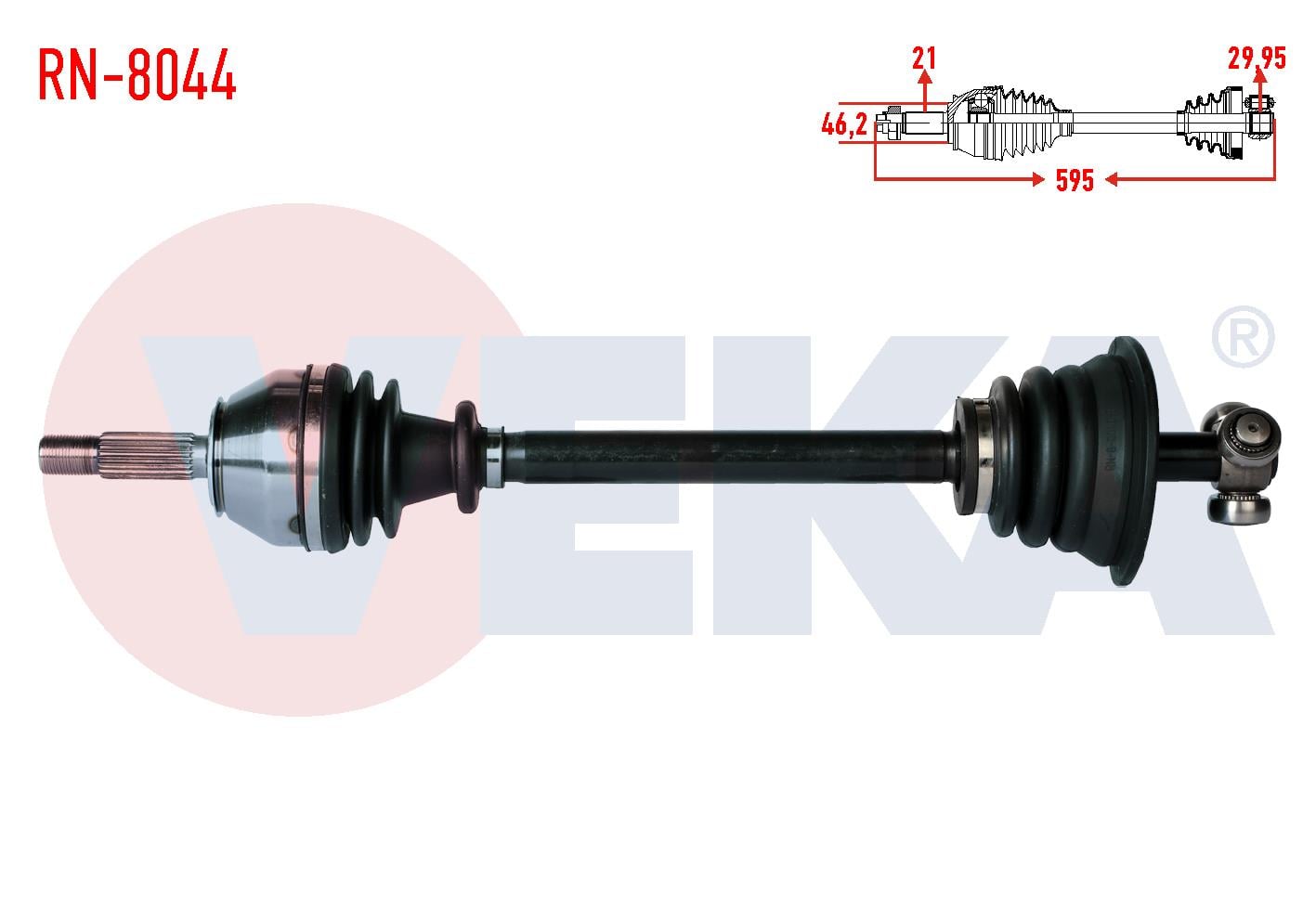 KOMPLE AKS SOL ON RENAULT EXPRESS (F40,G40) 1.9 D UZUNLUK 595 mm 1985-1998