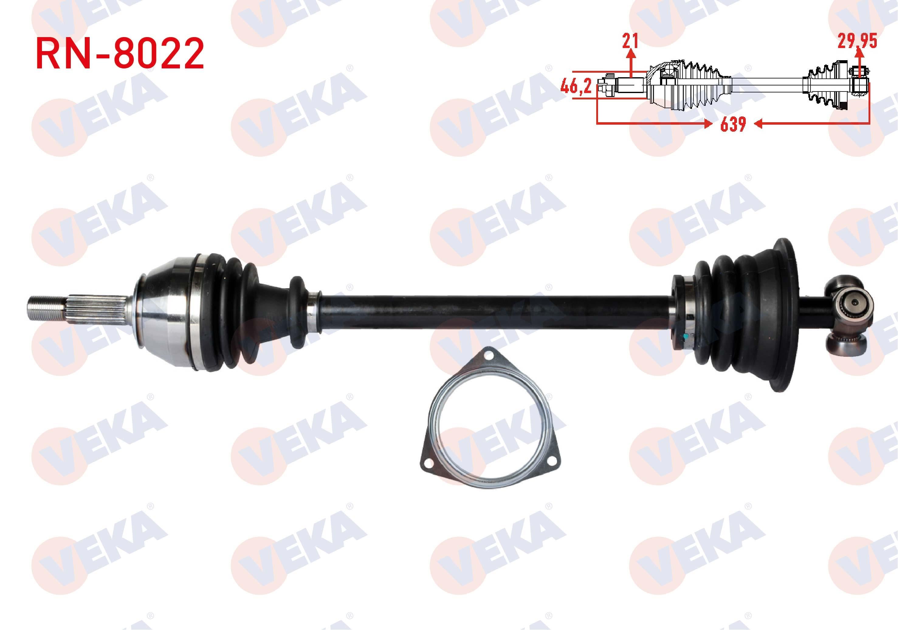 KOMPLE AKS SOL ON RENAULT R19 1.4  UZUNLUK 641,2mm 1988-2001
