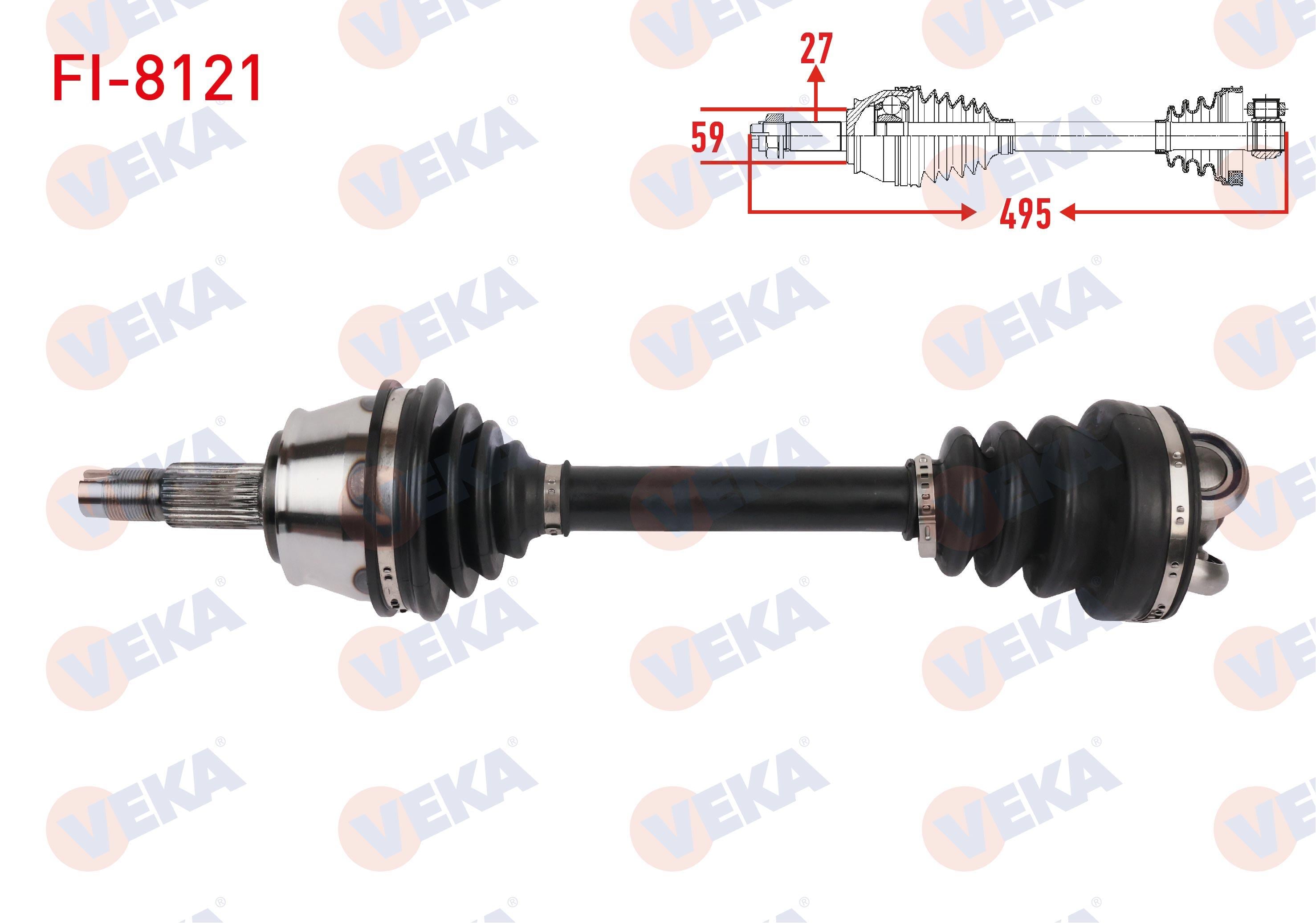 KOMPLE AKS SOL ON UZUNLUK 495mm FIAT DOBLO 1.6 MJT M-T 2010-