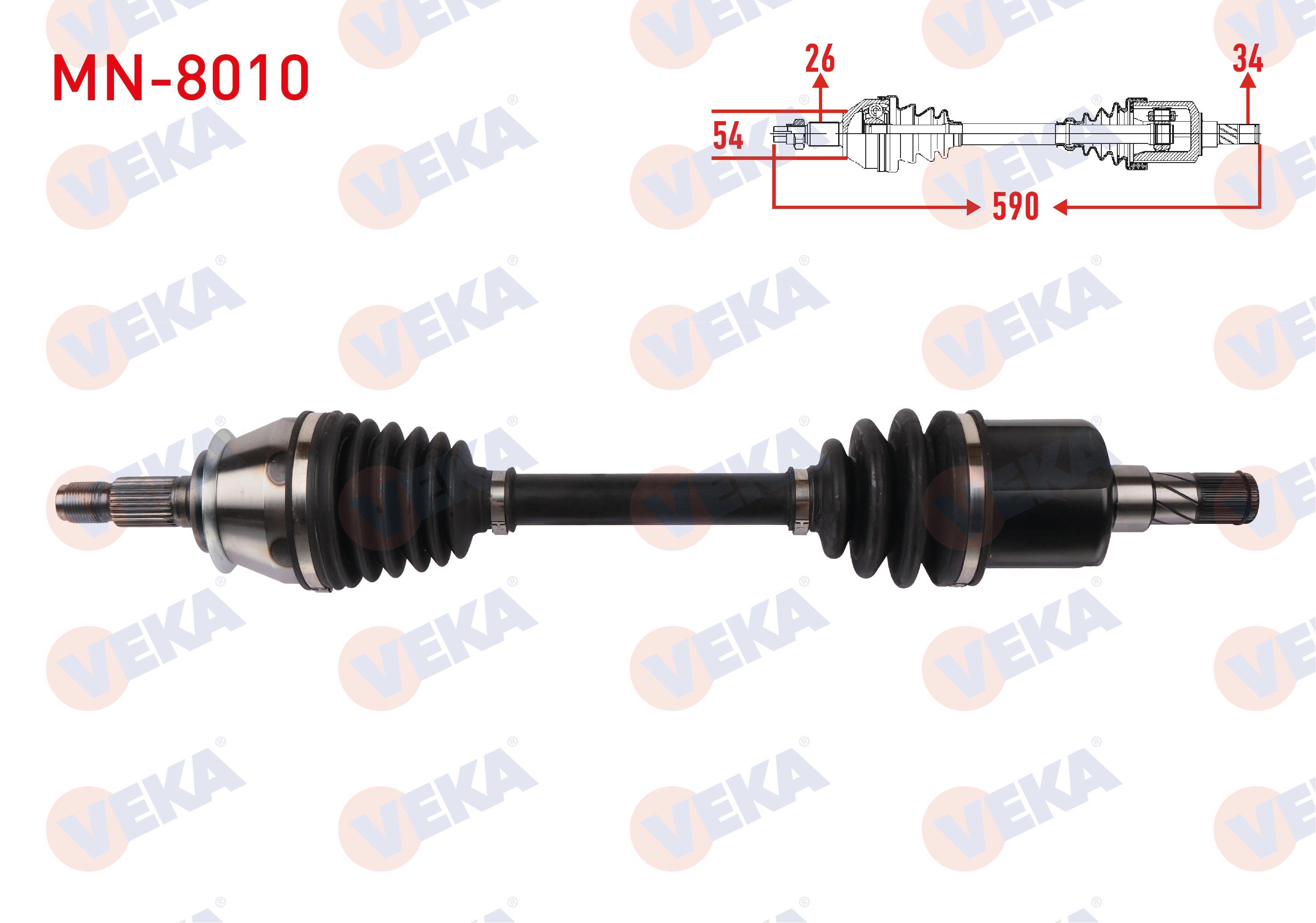 KOMPLE AKS SOL ON UZUNLUK 590mm MINI COOPER (R56) 1.6 D M-T- 2006-