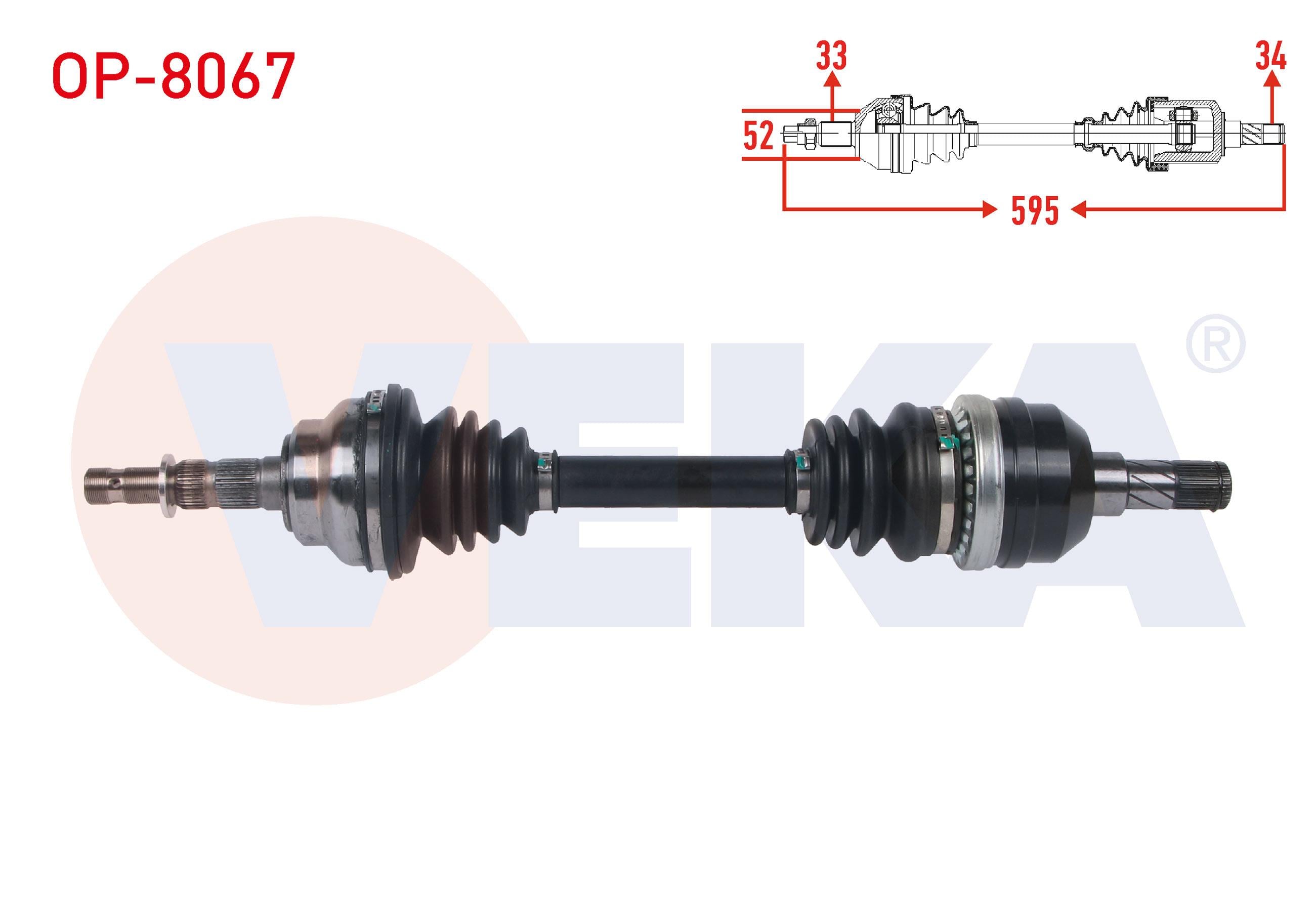 KOMPLE AKS SOL ON UZUNLUK 595mm OPEL ASTRA G 2.0 16v 1998-2005
