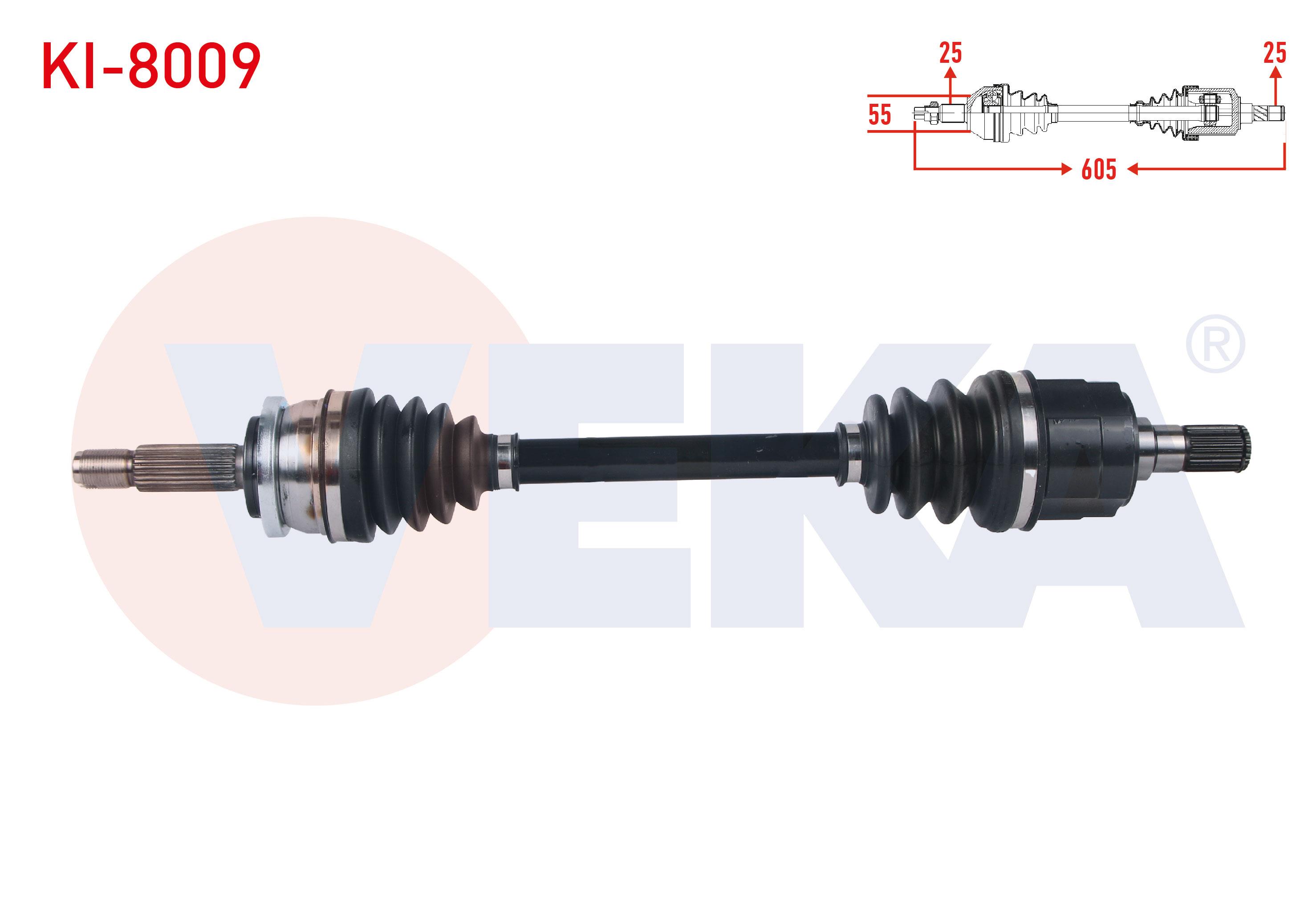 KOMPLE AKS SOL ON UZUNLUK 605mm KIA PICANTO (JA) 1.25 MPI M-T 2017-