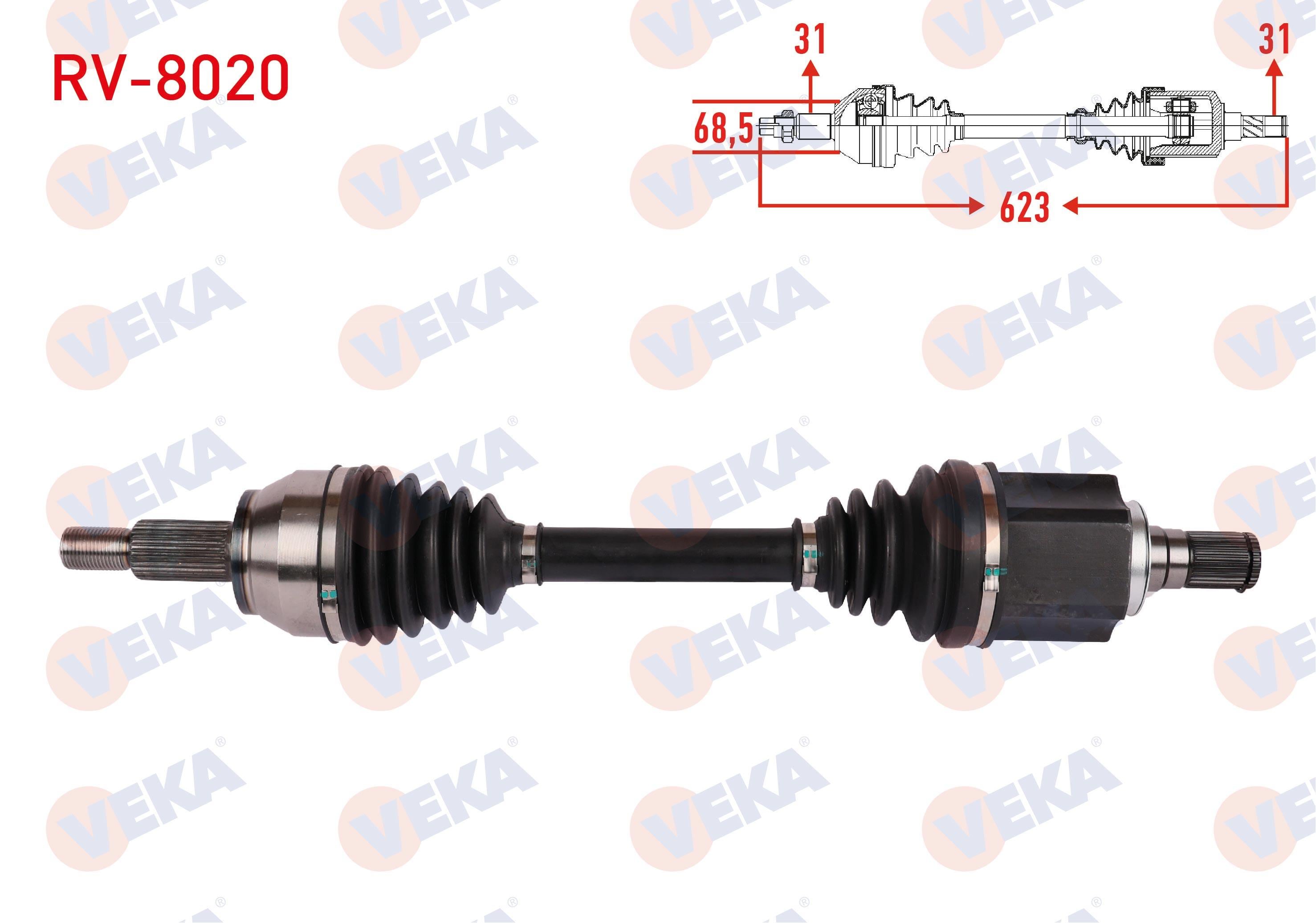KOMPLE AKS SOL ON UZUNLUK 623mm LAND ROVER EVOQUE 2.0 4X4 A-T 2011-2019