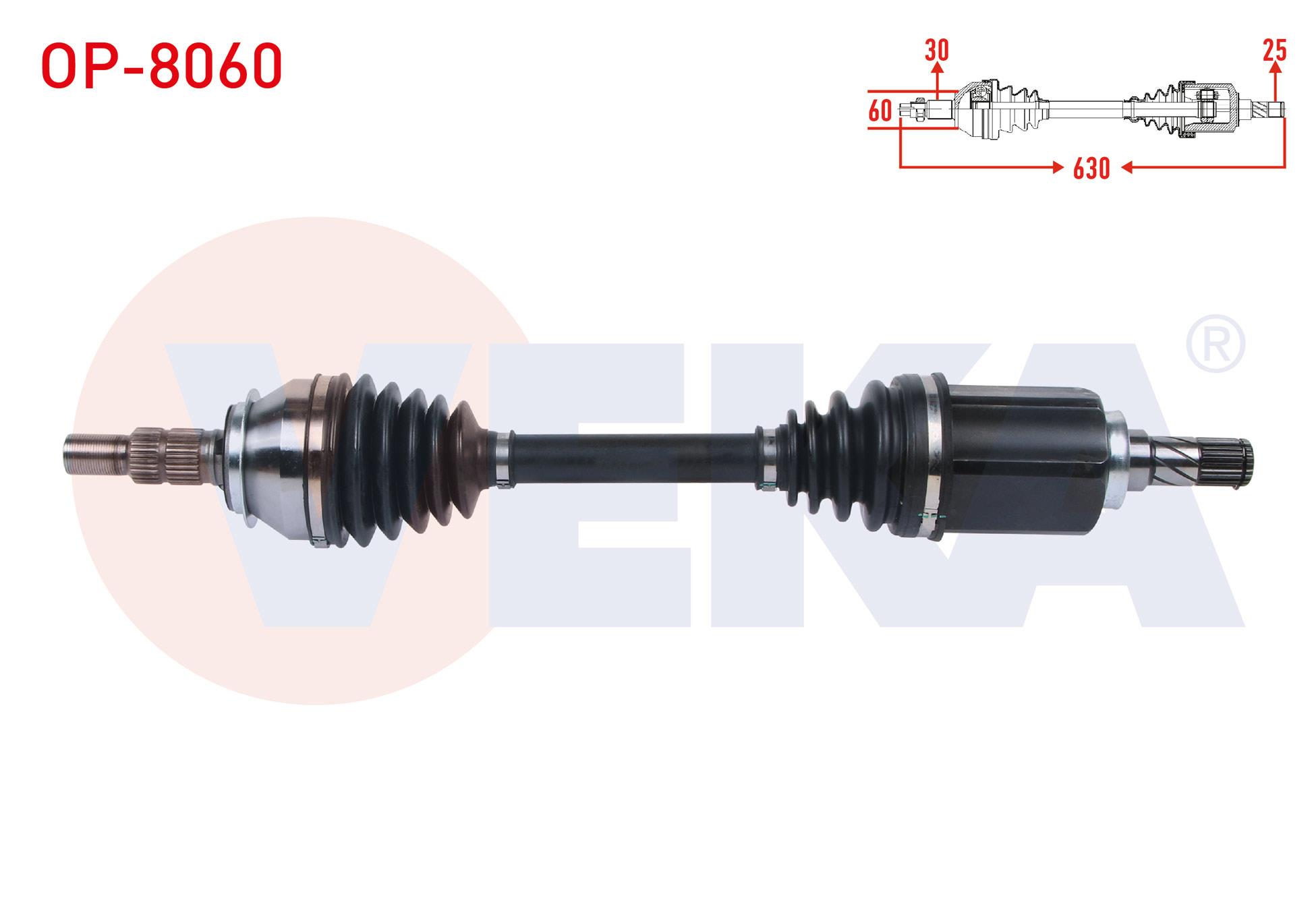 KOMPLE AKS SOL ON UZUNLUK 630mm OPEL INSIGNIA B 1.6 CDTI - 1.5 T 2017-