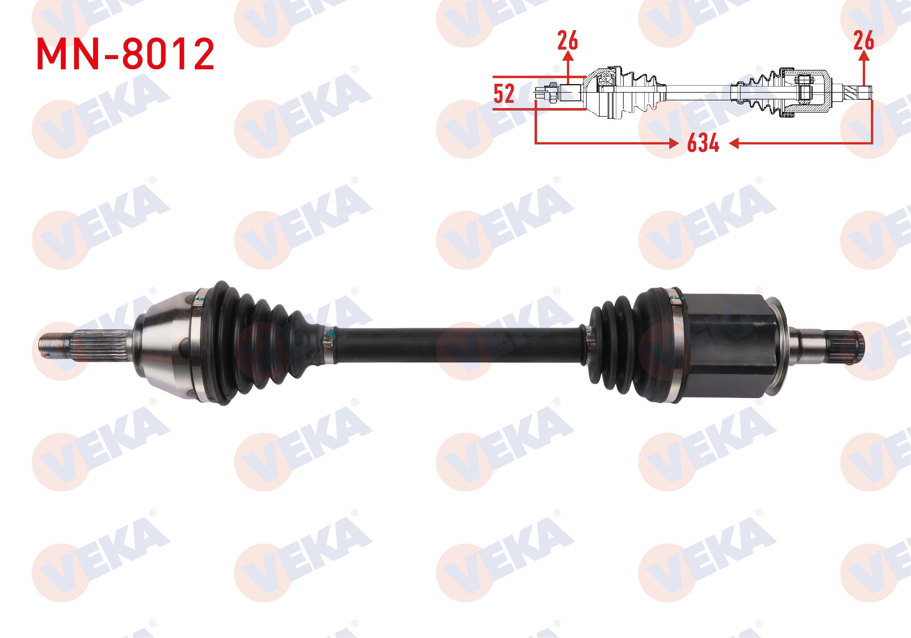 KOMPLE AKS SOL ON UZUNLUK 634mm MINI COOPER COUNTRYMAN (R60) 1.6 D A-T ALL4 2011-2016