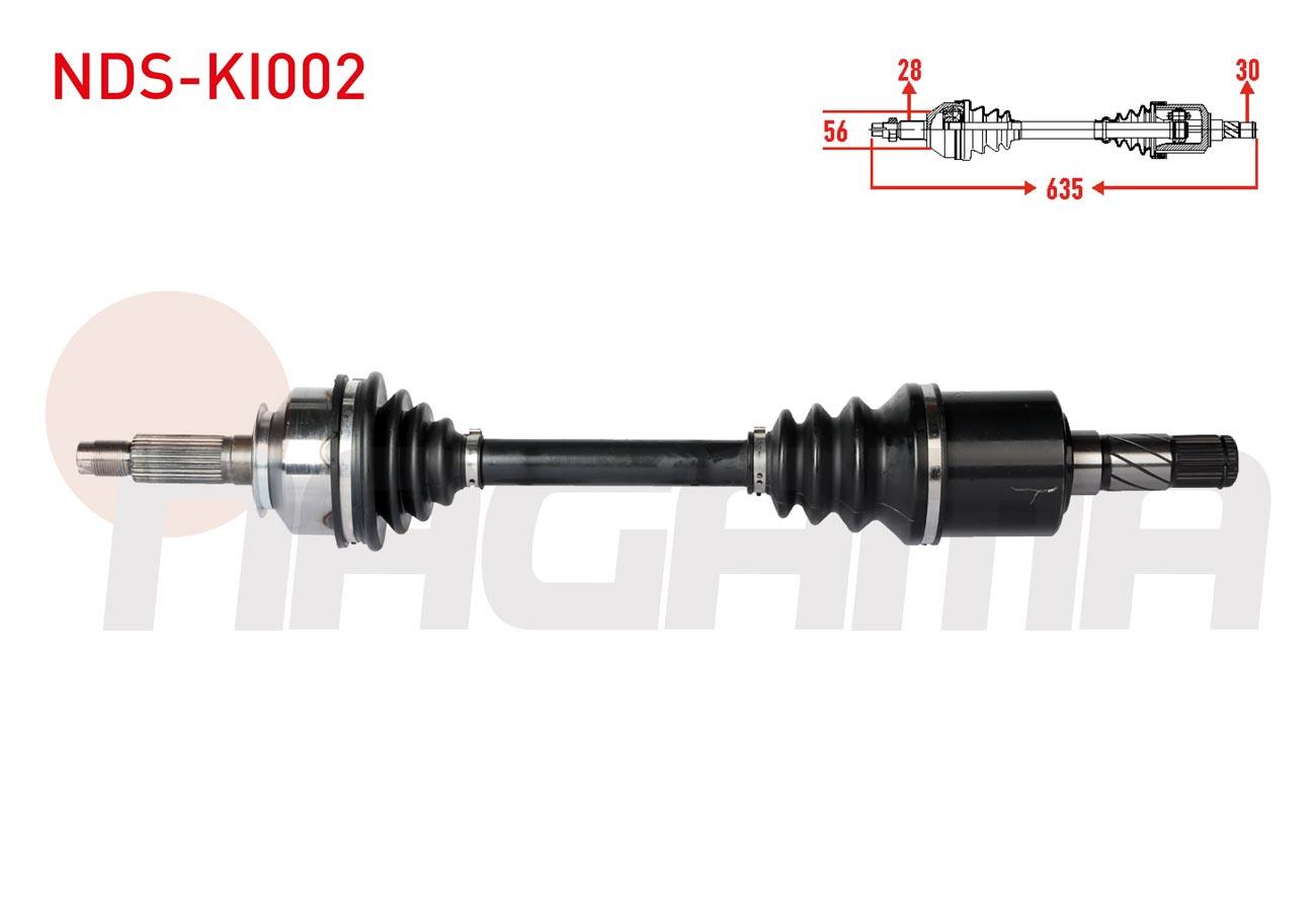 KOMPLE AKS SOL ON UZUNLUK 635mm KIA SORENTO I (JC) 2.5 CRDI A-T 2002-2009