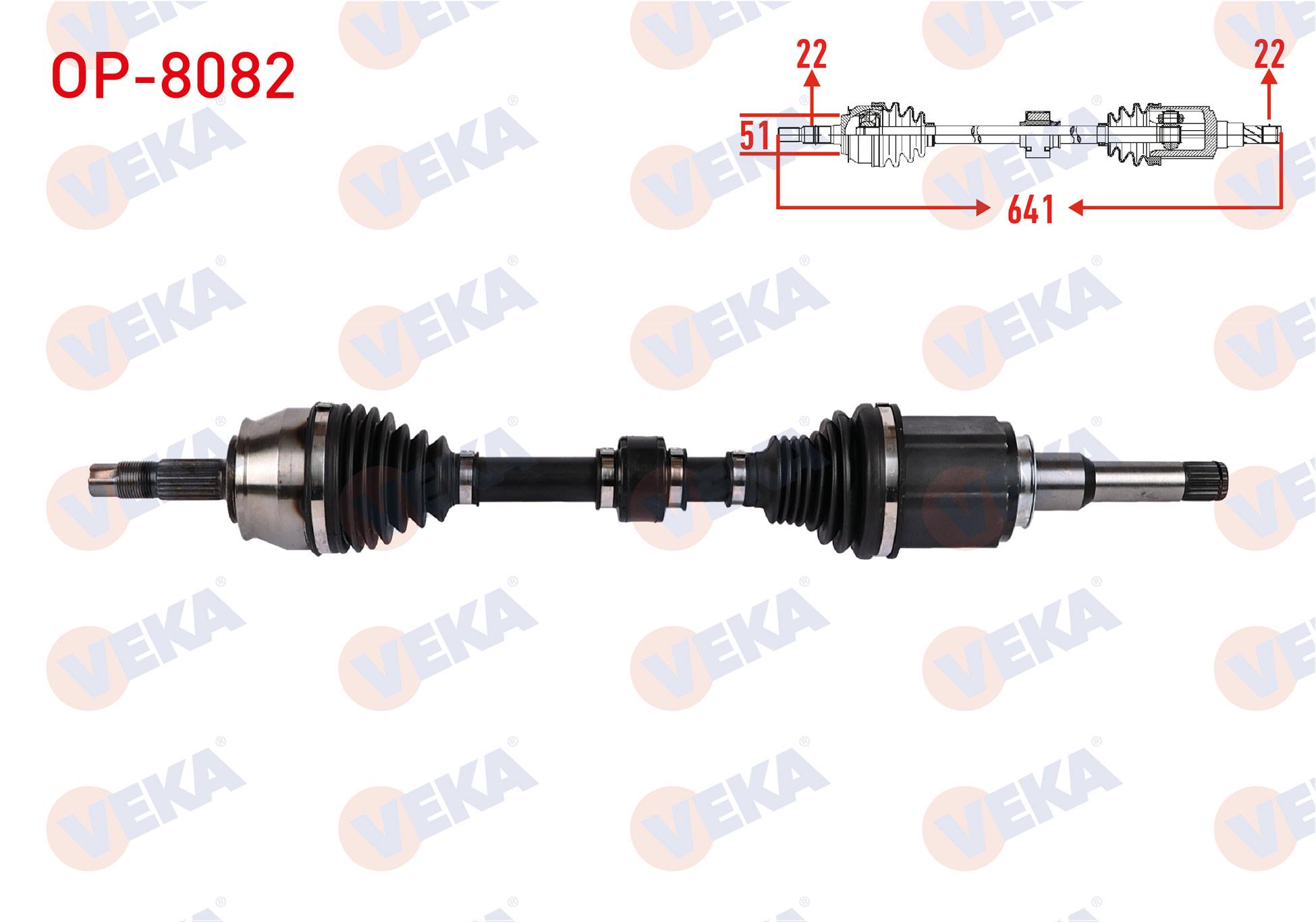 KOMPLE AKS SOL ON UZUNLUK 641mm OPEL CORSA E 1.4 6 A-T 2014-