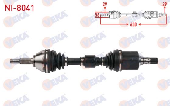 KOMPLE AKS SOL ON UZUNLUK 650mm NISSAN QASHQAI, QASHQAI +2 1.6 dCi 2011-2013