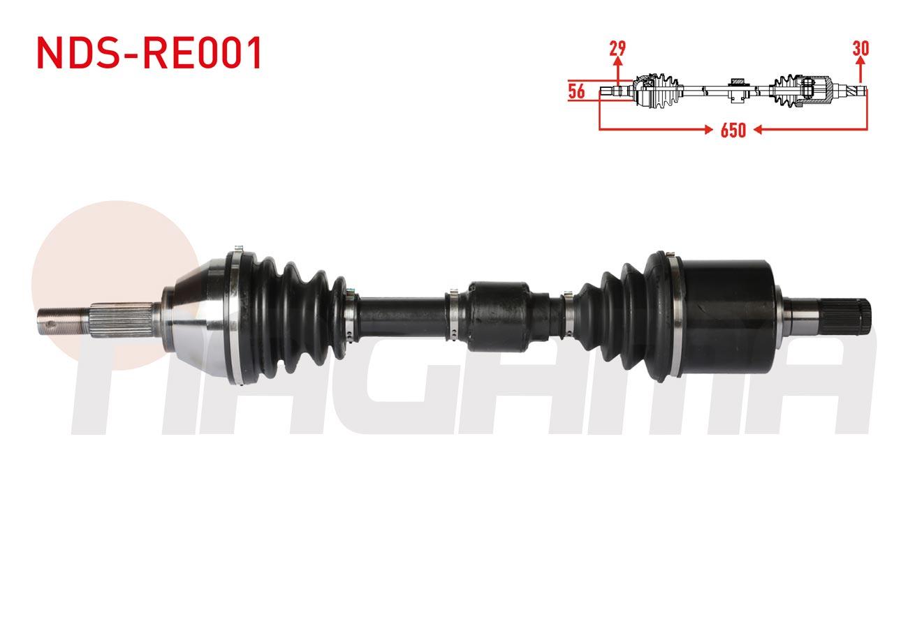 KOMPLE AKS SOL ON UZUNLUK 650mm RENAULT KOLEOS (HY_) 2.0 DCI A-T 2008-2014/ QASHQAI (J10) - QASHQAI+2 (J10) 2.0 DCI A-T 2007-2014/ X-TRAIL (T31) 2.0 DCI A-T 2007-2013