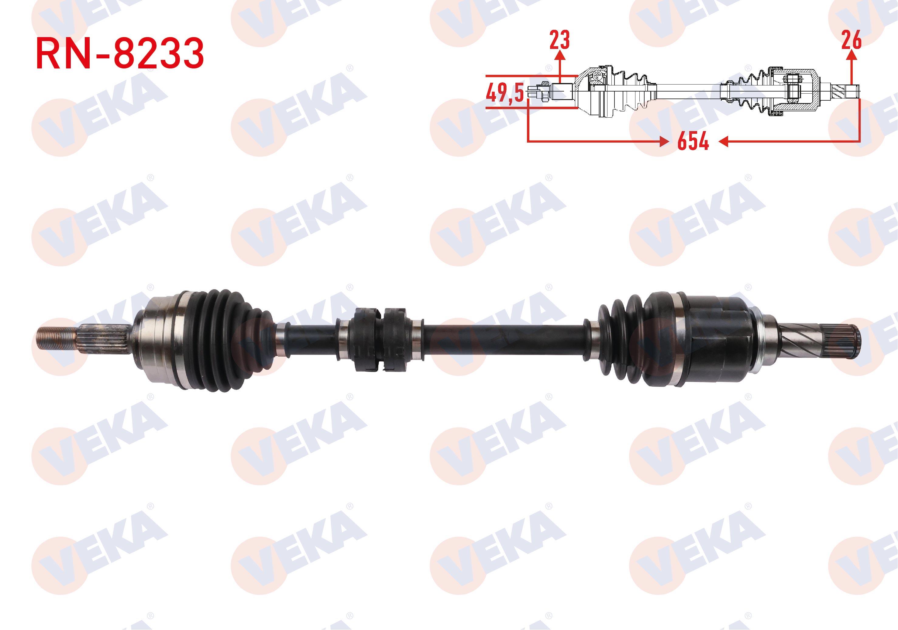 KOMPLE AKS SOL ON UZUNLUK 654mm RENAULT CLIO V 1.0 SCe M-T 2020-