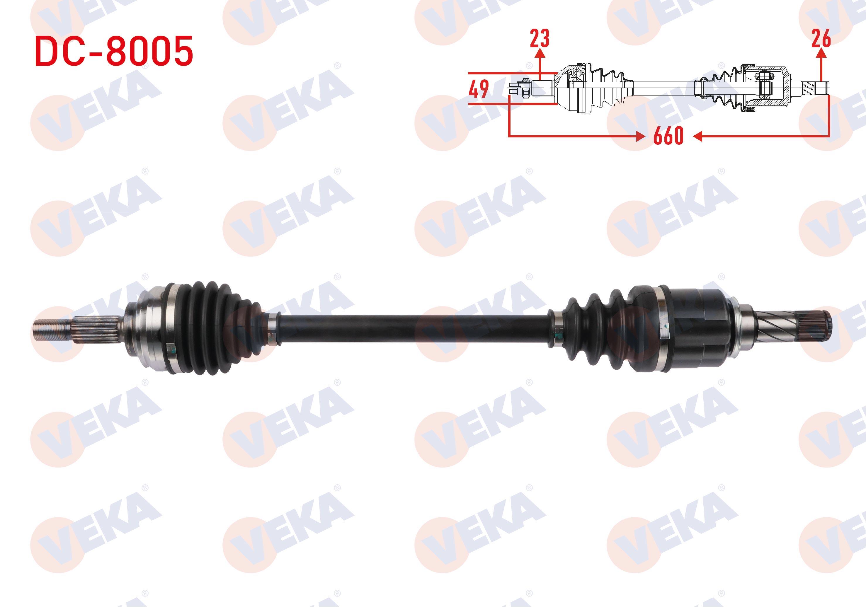 KOMPLE AKS SOL ON UZUNLUK 660mm DACIA LOGAN II / SANDERO II 1.0 SCE 6 M-T 2016-