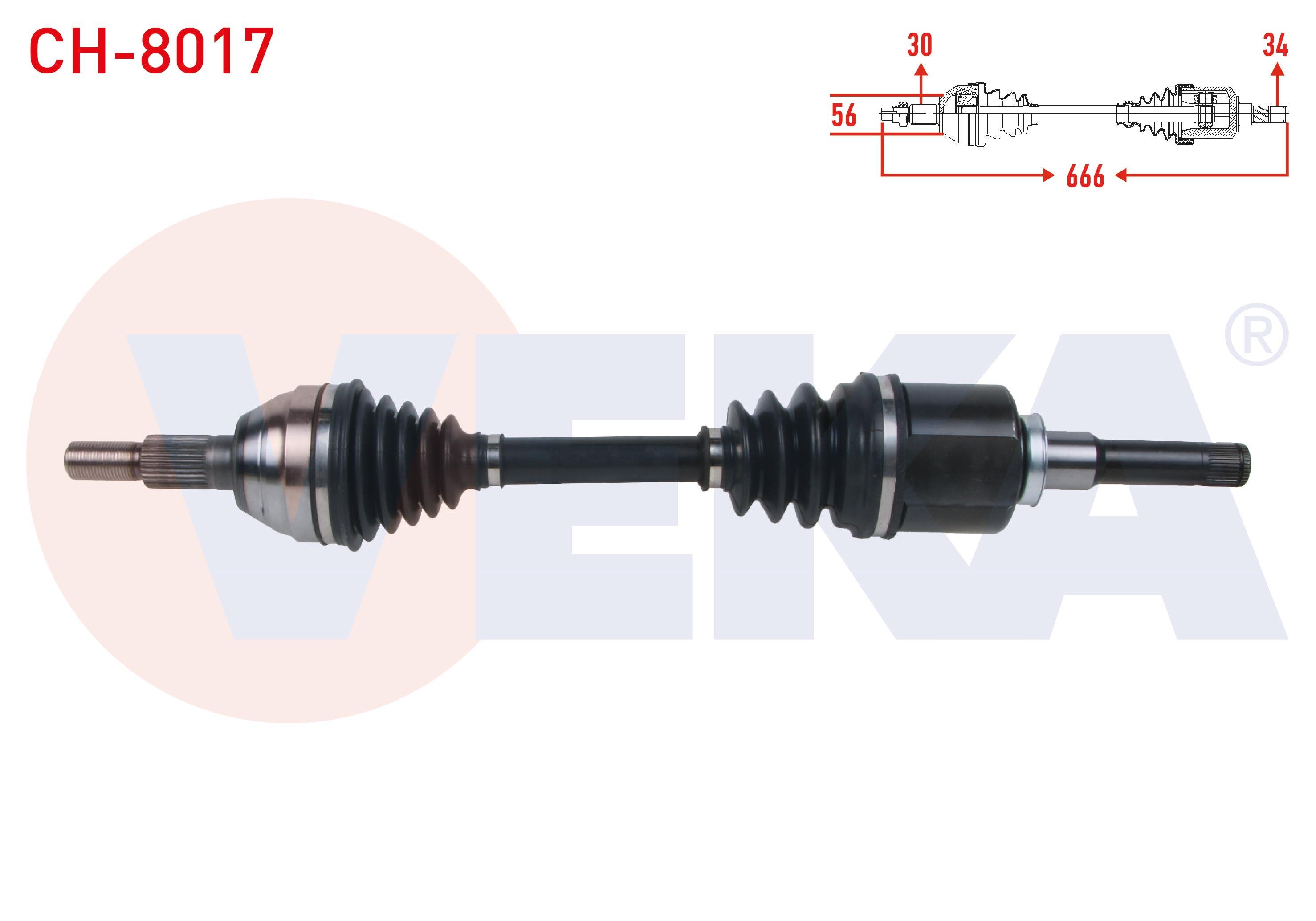 KOMPLE AKS SOL ON UZUNLUK 666mm CHEVROLET CAPTIVA (C100, C140) 2.0 D 2011-