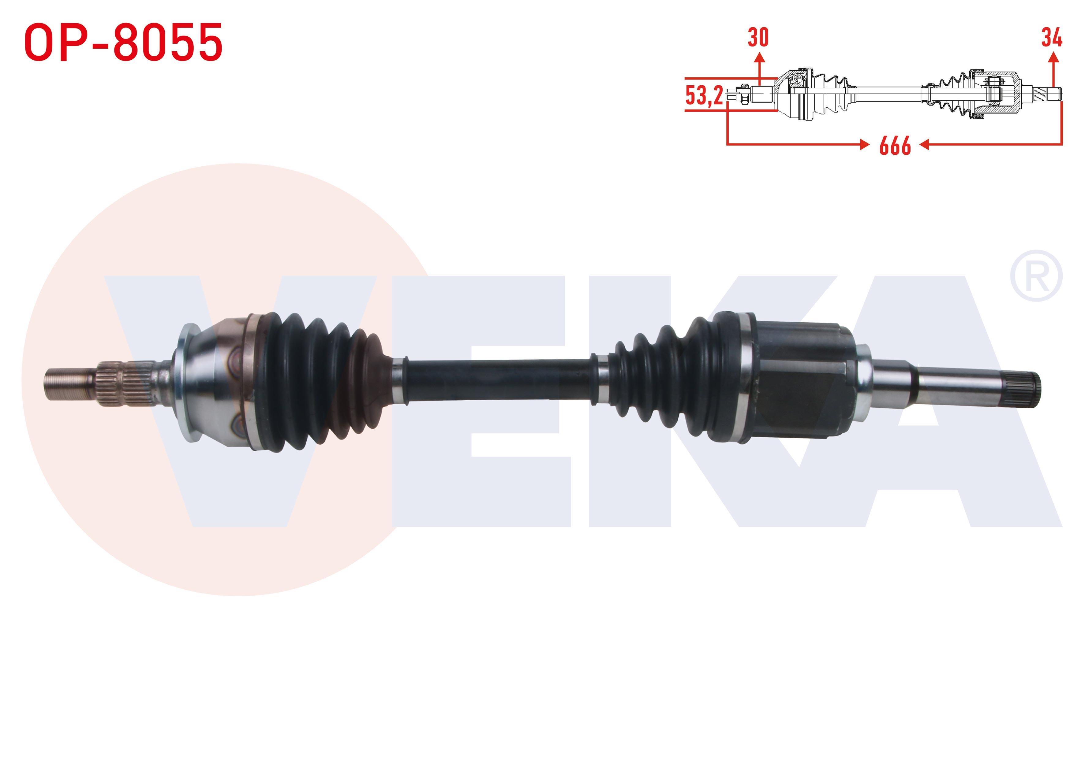 KOMPLE AKS SOL ON UZUNLUK 666mm OPEL INSIGNIA A 1.6 CDTi A-T 2013-2017