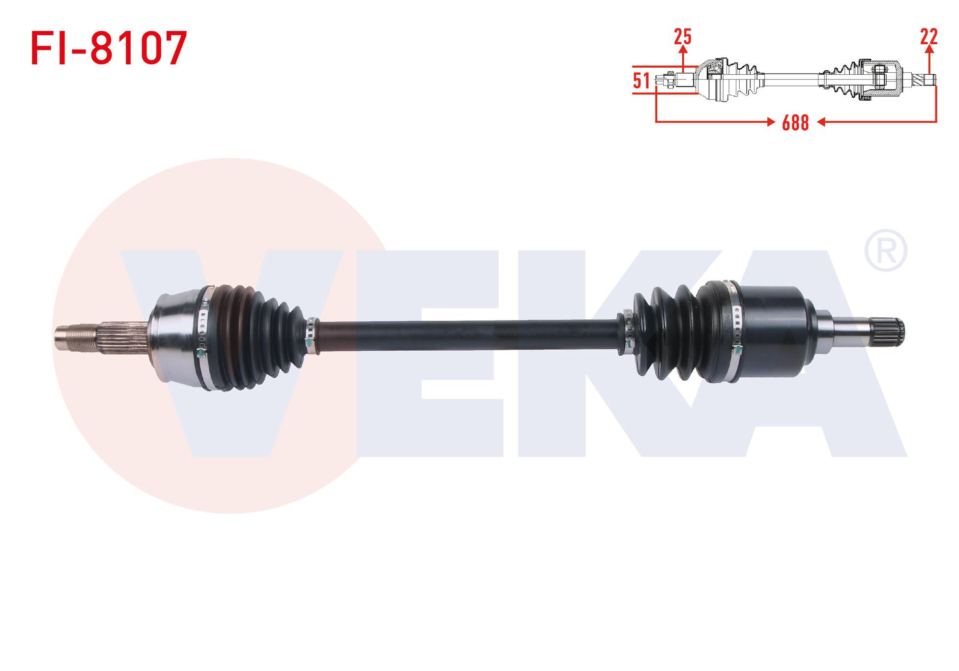 KOMPLE AKS SOL ON UZUNLUK 668mm FIAT DOBLO 1.4 2010-