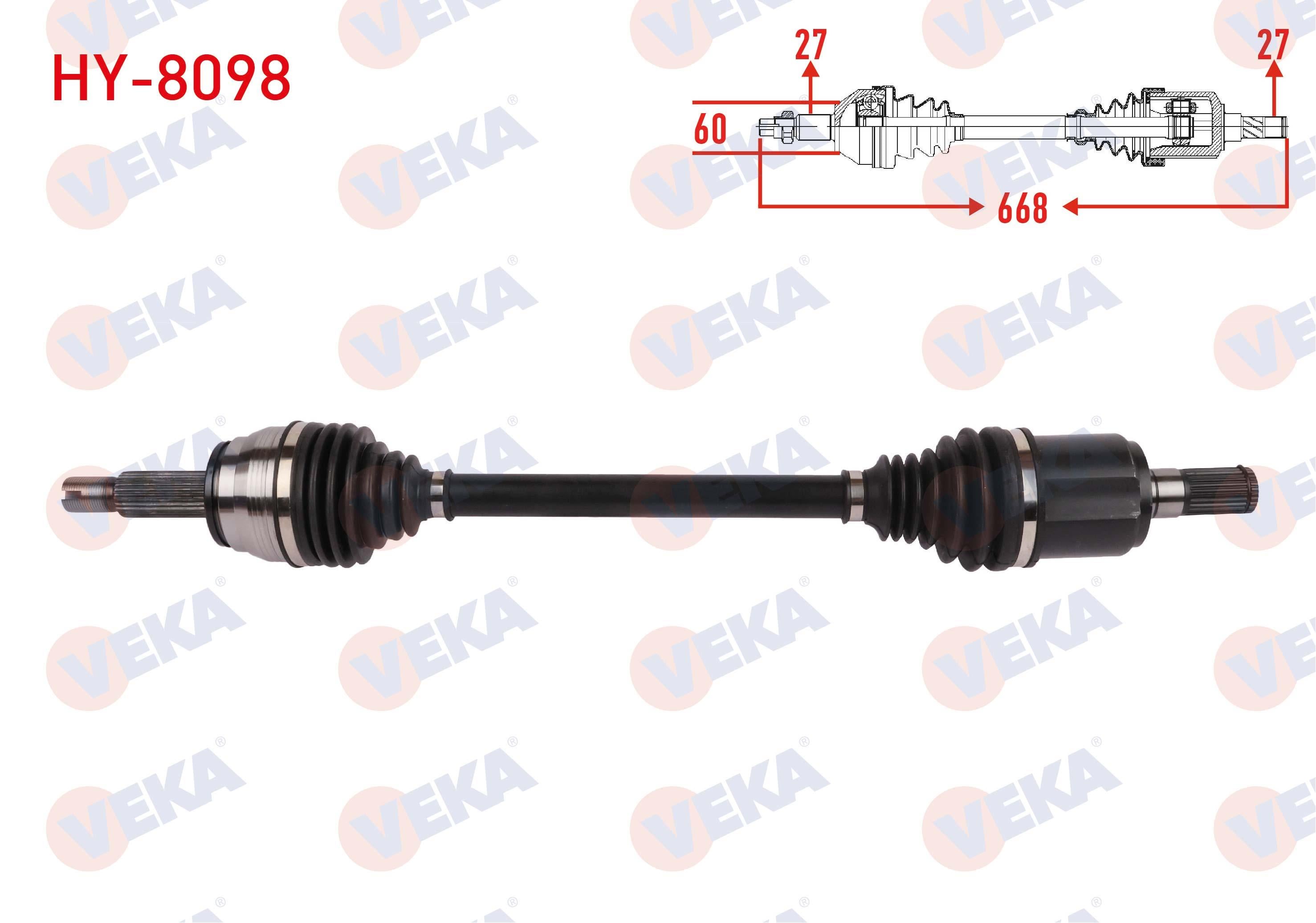 KOMPLE AKS SOL ON UZUNLUK 668mm HYUNDAI ELANTRA 1.6 D-CVVT 6 A-T 2016-