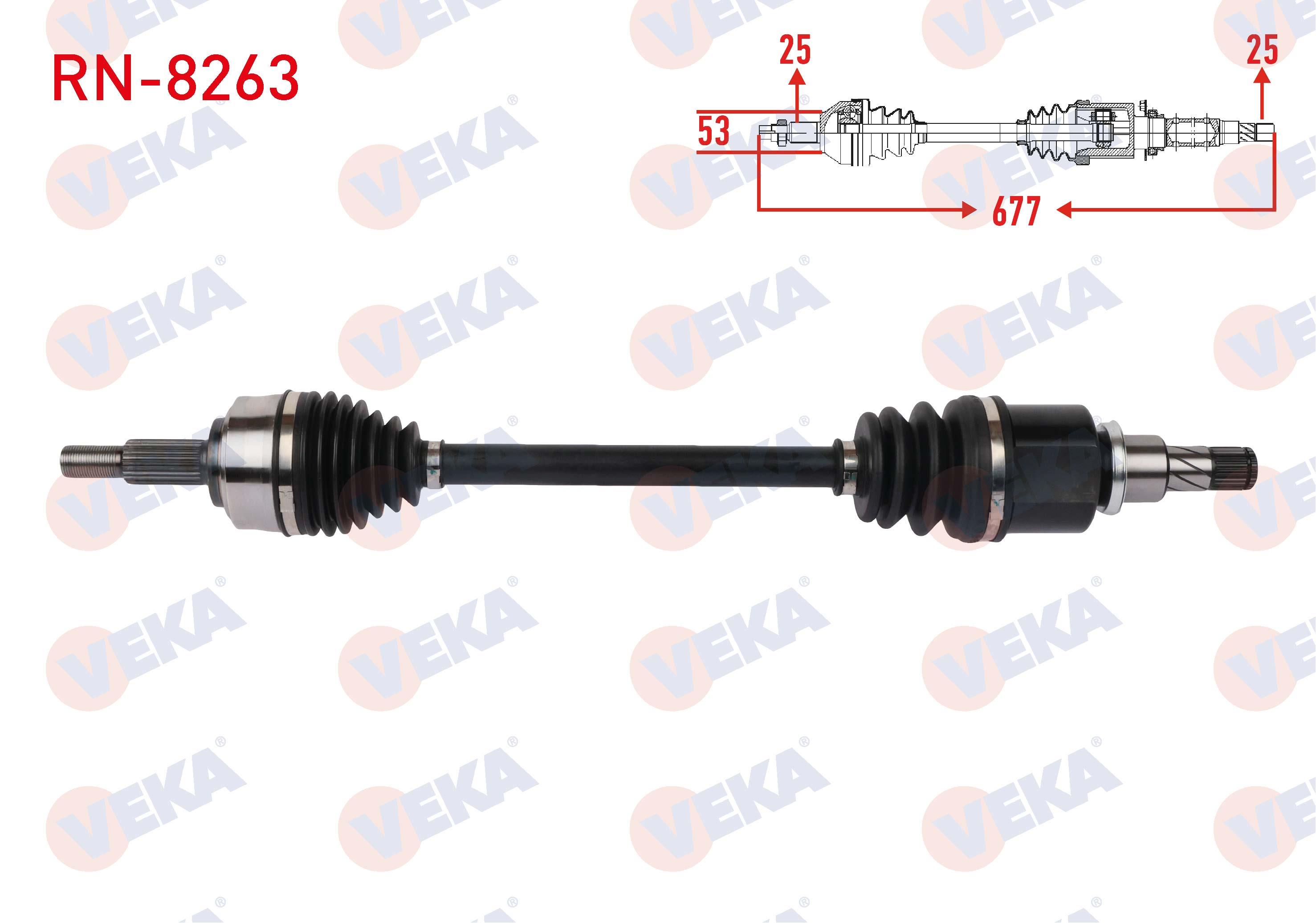 KOMPLE AKS SOL ON UZUNLUK 677mm RENAULT TALIANT 1.0 TCe 2021-