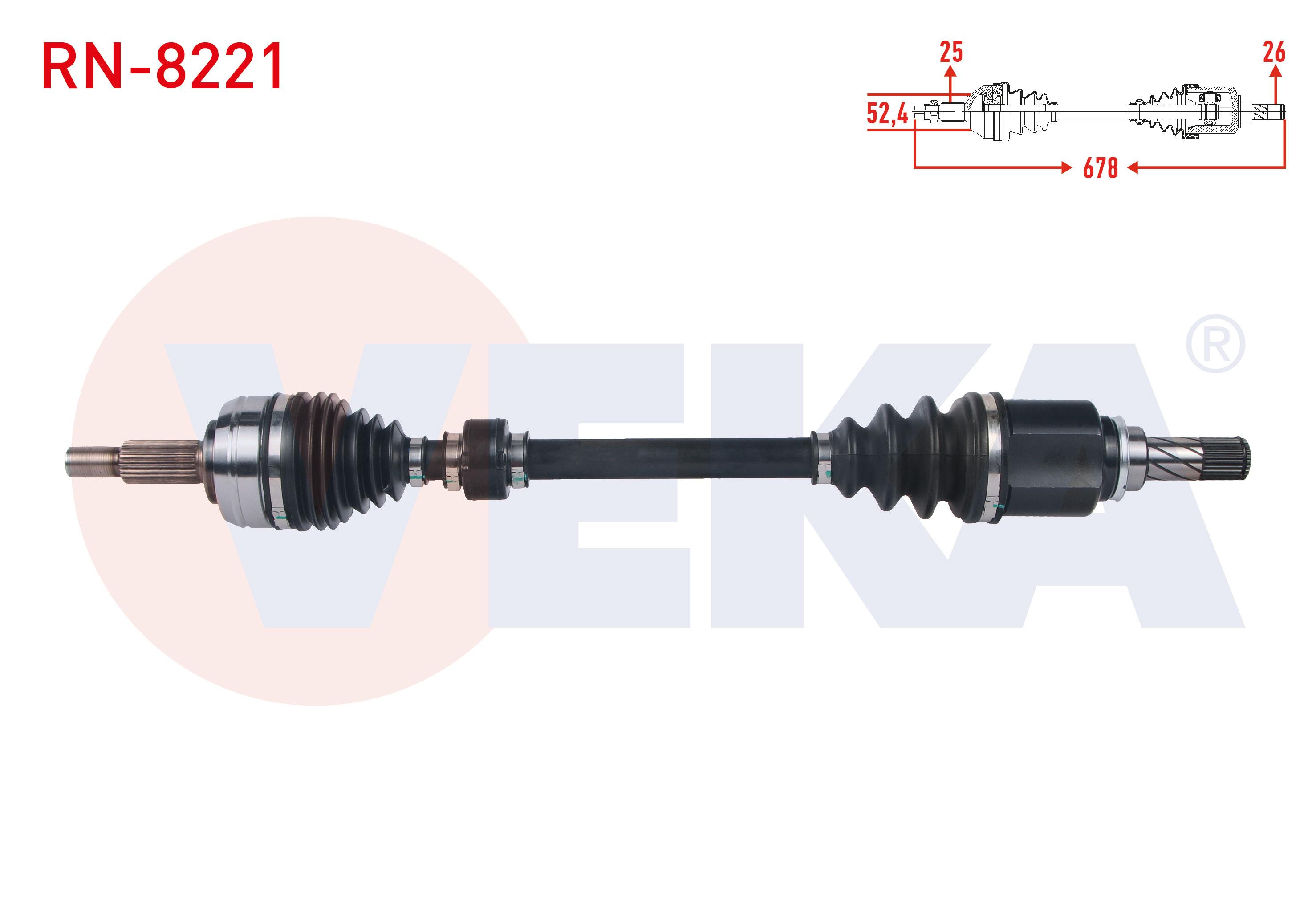 KOMPLE AKS SOL ON UZUNLUK 678mm RENAULT CAPTUR 1.5 DCI MT 6 ILERI 2013-