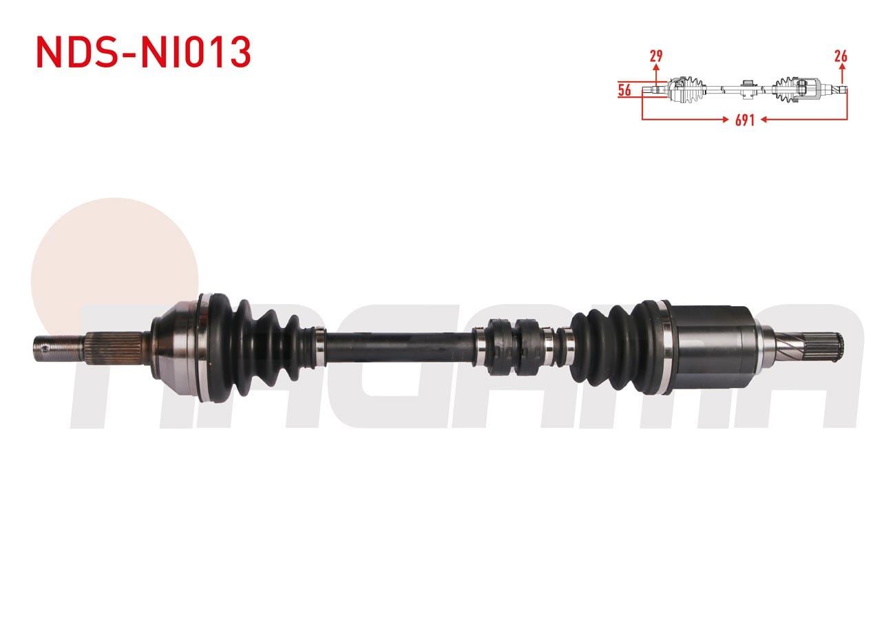 KOMPLE AKS SOL ON UZUNLUK 691mm NISSAN QASHQAI (J10) 1.6i M-T 2007-2014