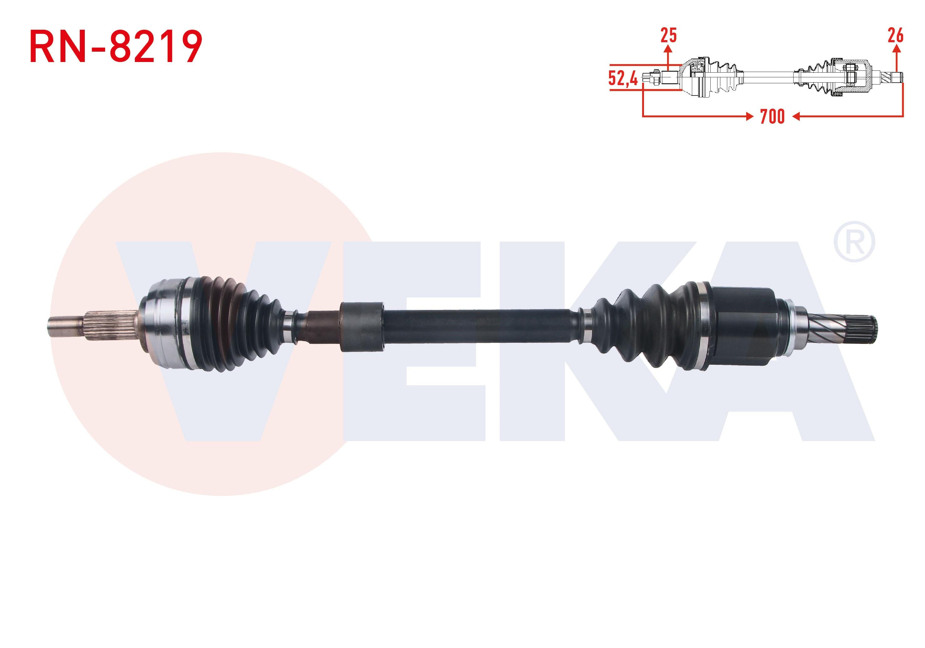 KOMPLE AKS SOL ON UZUNLUK 700mm RENAULT MEGANE IV 1.6i M-T 2016-