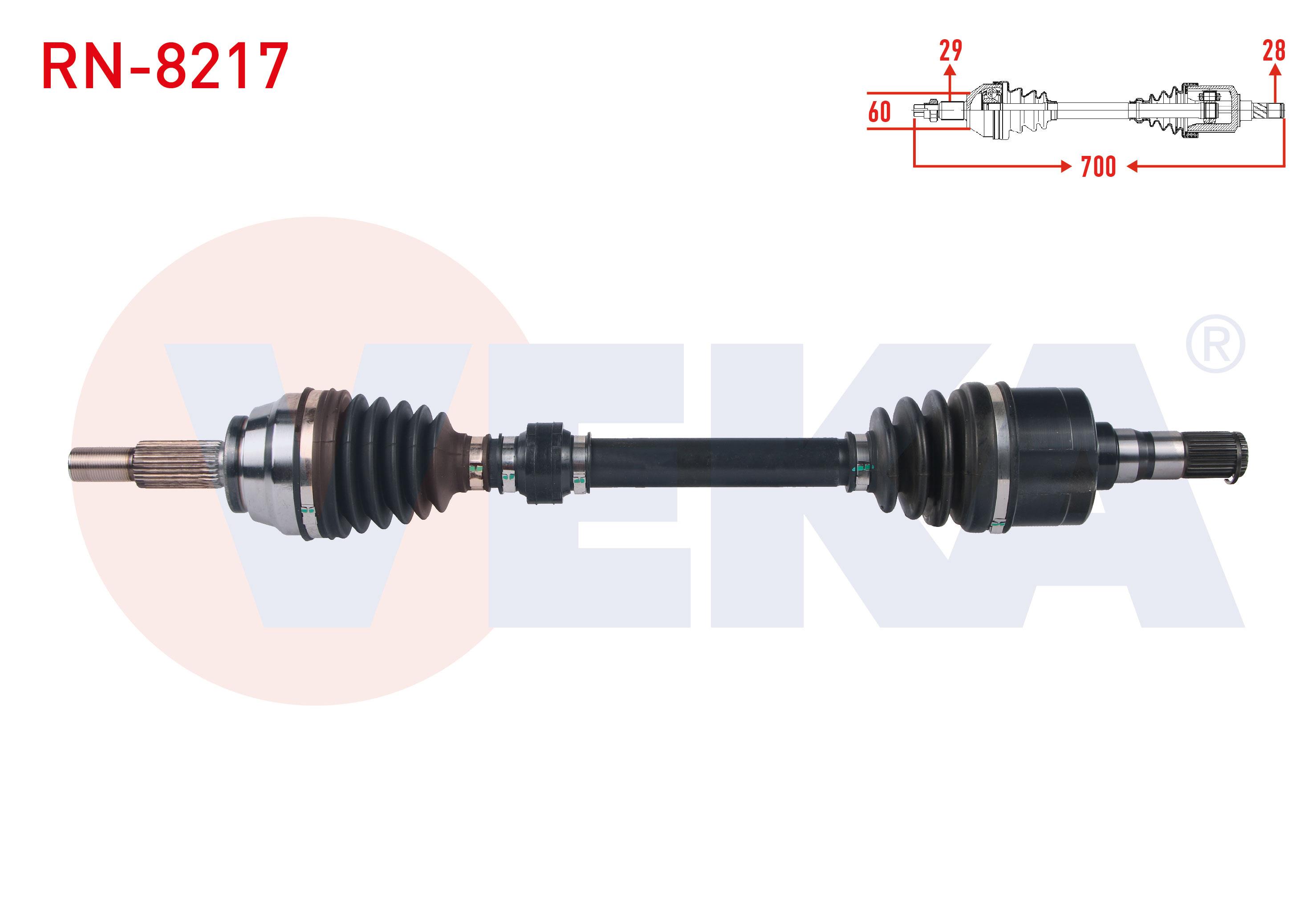 KOMPLE AKS SOL ON UZUNLUK 700mm RENAULT TALISMAN 1.6 DCI A-T 2015-