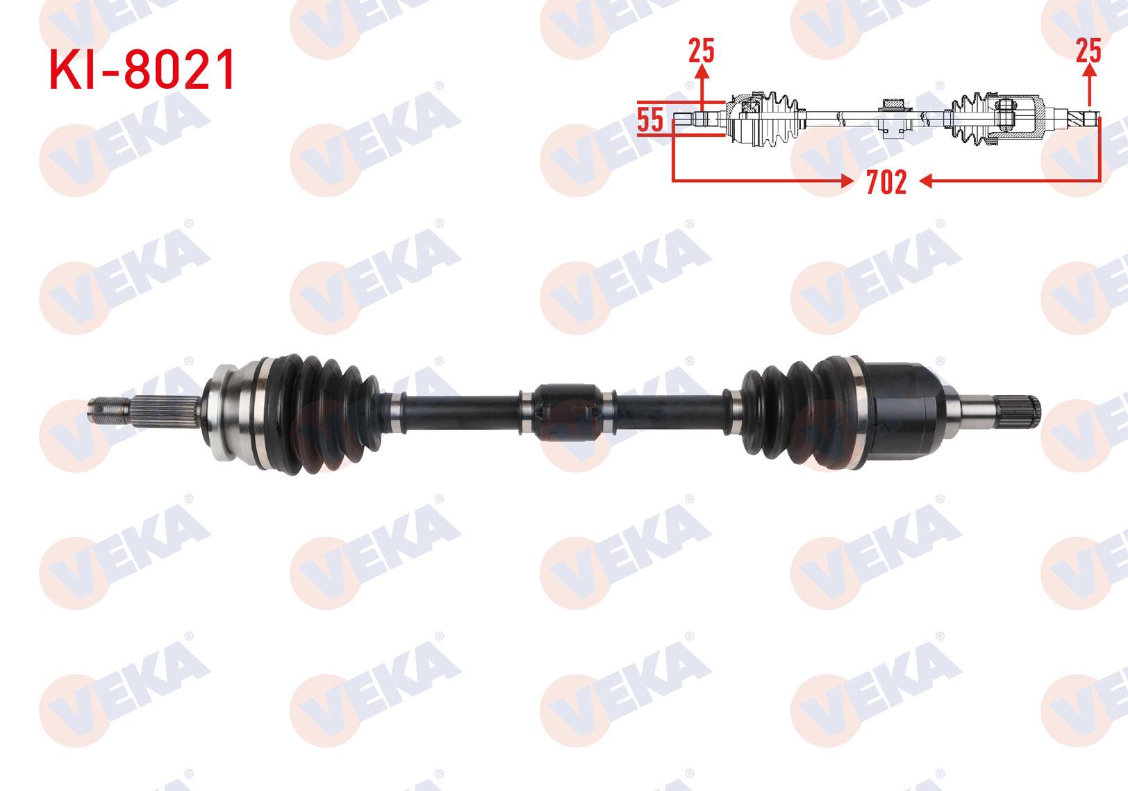 KOMPLE AKS SOL ON UZUNLUK 702mm KIA STONIC 1.0 T-GDI 6 M-T 2017-