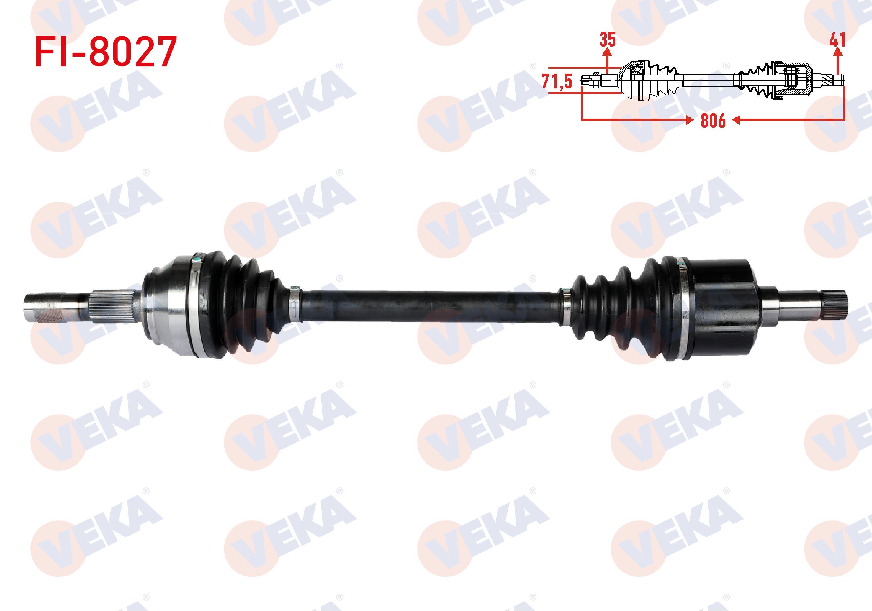 KOMPLE AKS SOL ON UZUNLUK 806mm FIAT DUCATO (250) 2.3 MJT 2006-2014 / PEUGEOT BOXER 2.2 HDI 2006-2014 / CITROEN JUMPER 2.2 HDI 2006-2014
