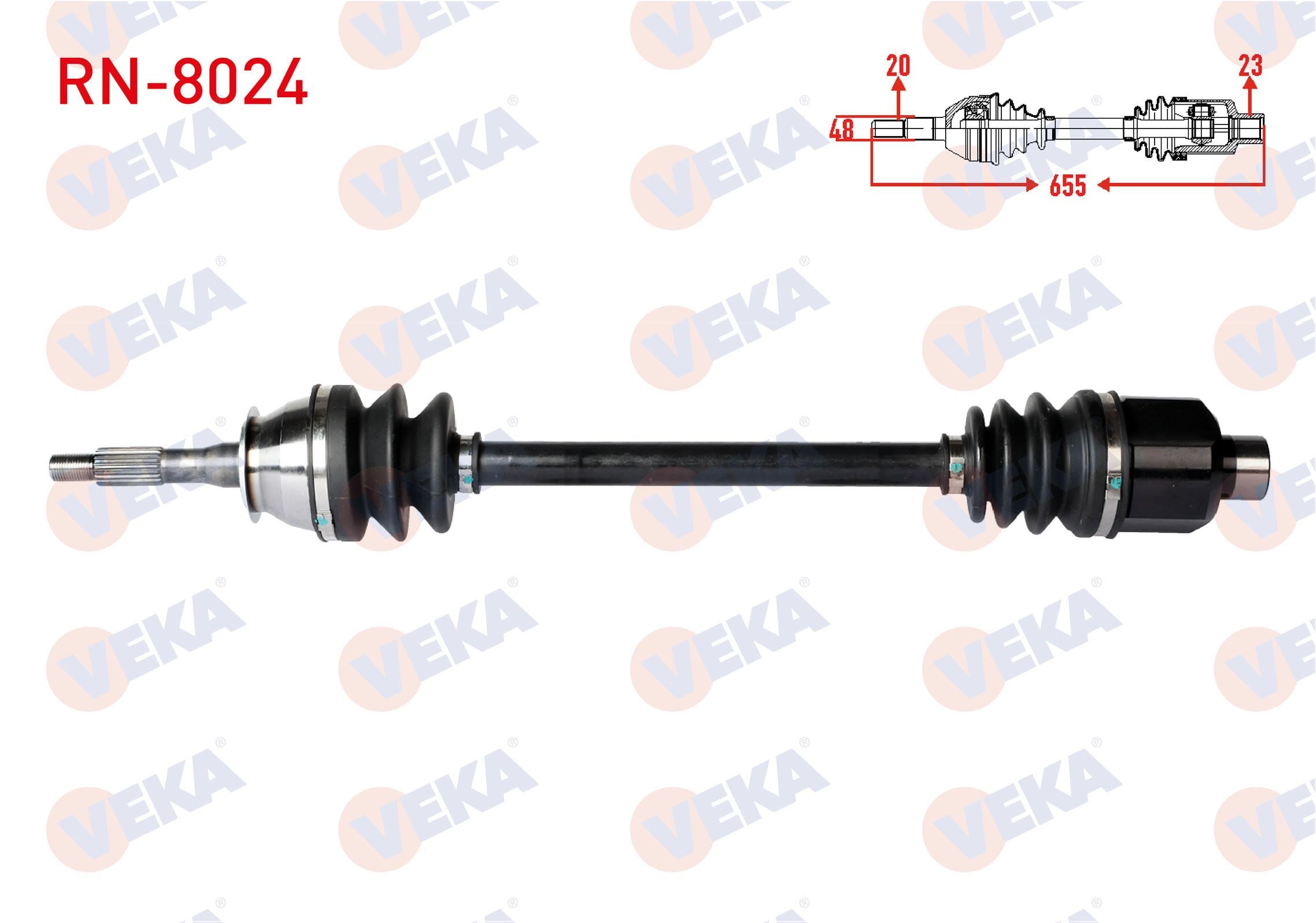 KOMPLE AKS SOL-SAG ON RENAULT R12 1.3 UZUNLUK 654mm 1971-2000