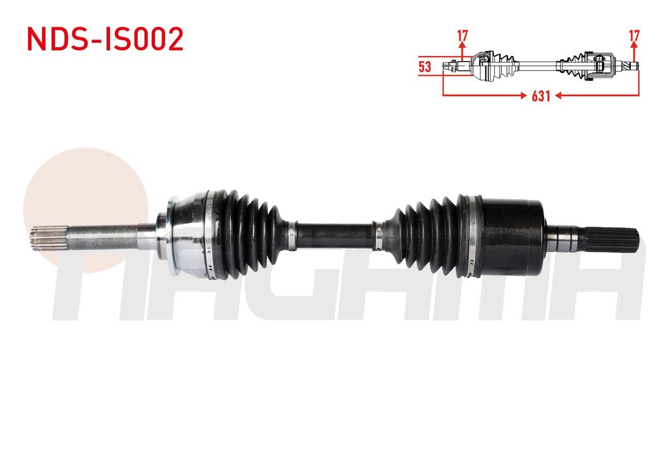 KOMPLE AKS SOL-SAG ON UZUNLUK 631mm ISUZU D-MAX 2.5 D 2012-