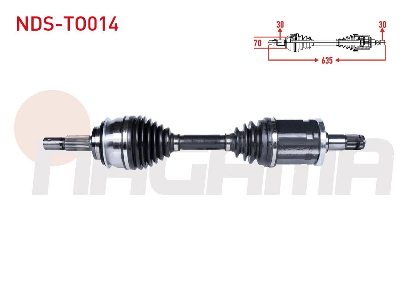 KOMPLE AKS SOL-SAG ON UZUNLUK 635mm TOYOTA HI-LUX VII PICK-UP REVO (_N1_) 2.4 D - 2.8 D 4X4 2015-