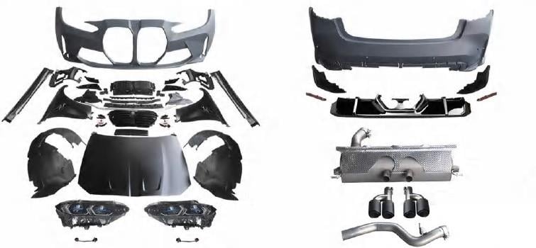 KOMPLE BODY KİT F30+LCI [DONUSUM => G80] 2B2-ORTADANÇıKıŞ, MRŞP-LI, PANJ-LU, EGZ.UÇLU, KAPUT/ÇAMURLUK, FARLAR -///M3-
