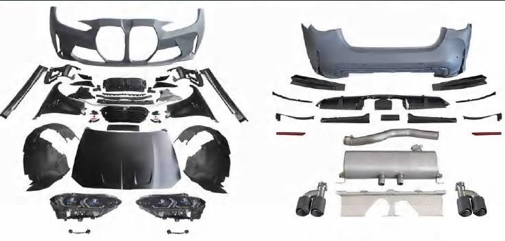 KOMPLE BODY KİT F32 F34 F36 [DONUSUM => G82] 2B2-ORTADANÇıKıŞ, MRŞP-LI, PANJ-LU, EGZ.UÇLU, KAPUT/ÇAMURLUK, FARLAR -///M4-