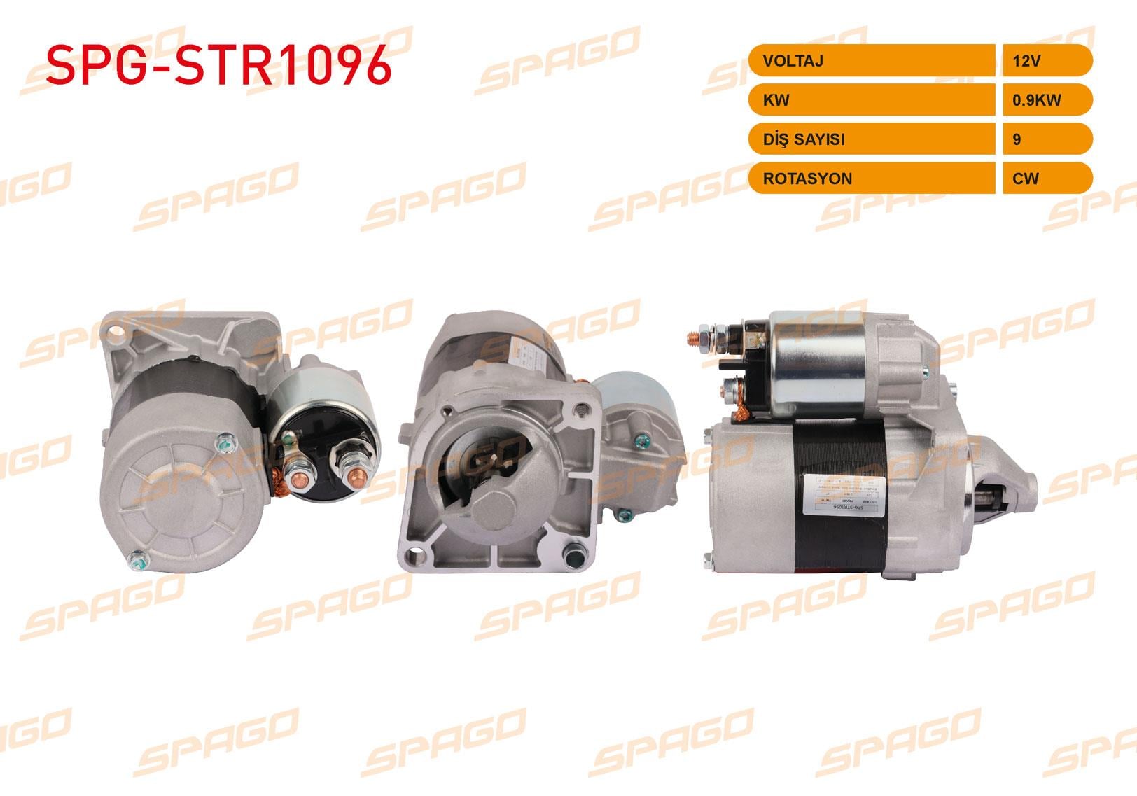 MARS MOTORU 12V/0.9 KW 9 DIS CW (STR5162) FIAT 500 1.2 2007- / 500L 1.4 2012- / BRAVO II 1.4 2007-2014 / DOBLO 1.4 2005- / EGEA 1.4 2016- / PUNTO 1.4 2012-