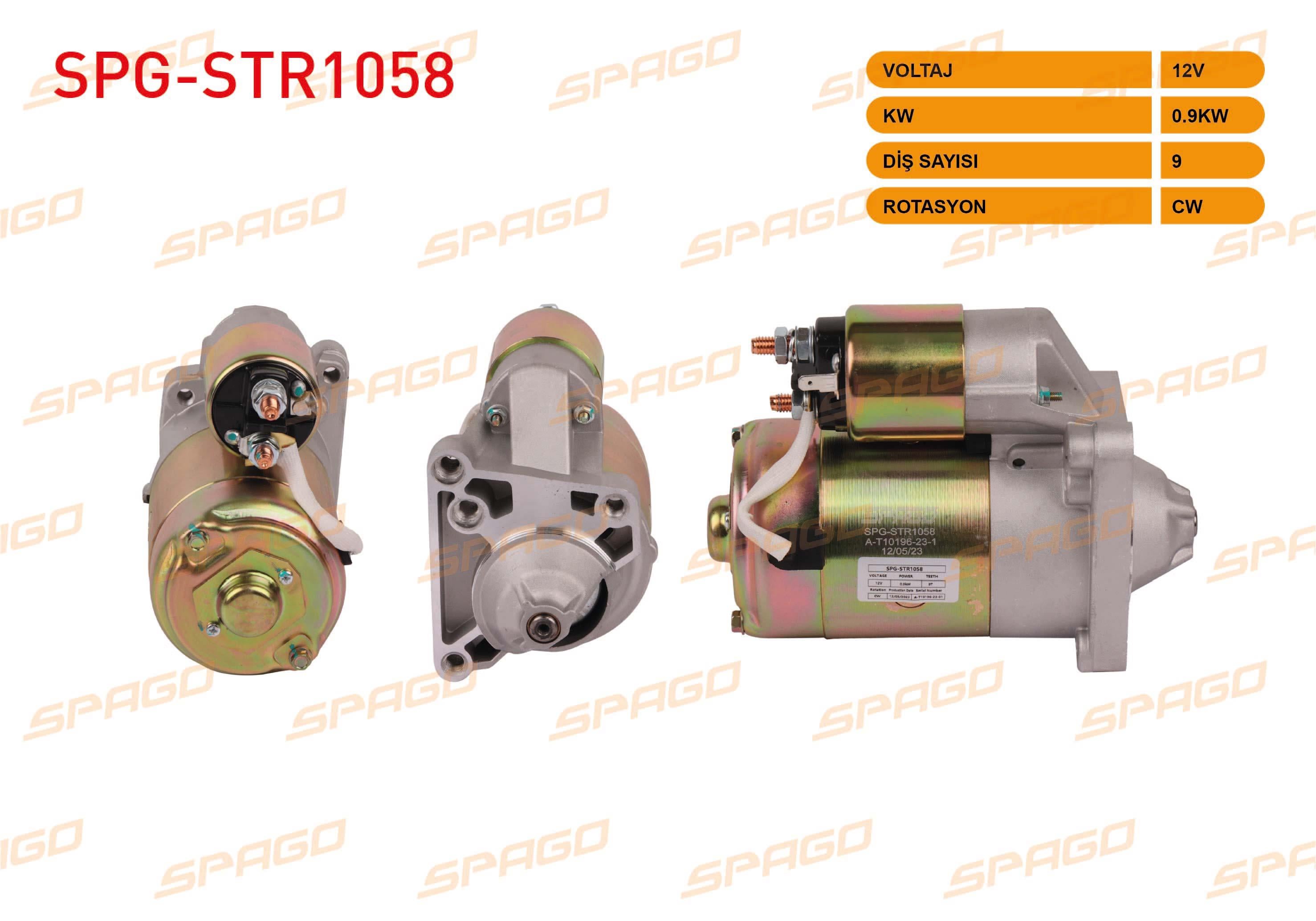 MARS MOTORU 12V/0.9KW 9 DIS CW (STR3007) RENAULT R9 1985-2000 / R11 GTL GTS 1983-1994