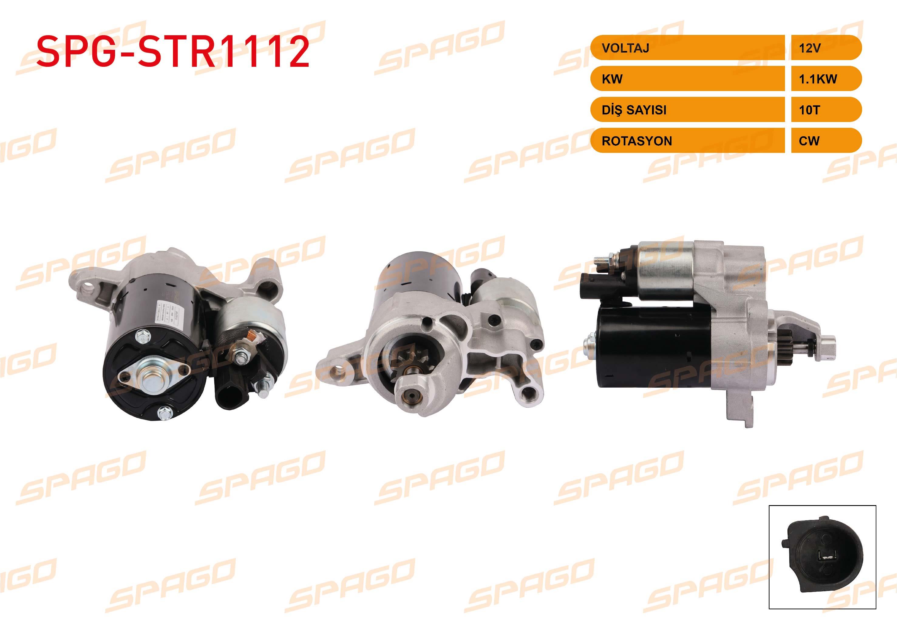 MARS MOTORU 12V/1.1 KW 10 DIS CW AUDI A4 B8 1.8 TFSI, 2.0 TFSI 2008-2015 / A5 1.8 TFSI, 2.0 TFSI 2007-2017 / A6 2.0 TFSI 2011-2018 / Q5 2.0 TFSI 2009-2017 / PORSCHE MACAN 2.0 2014-